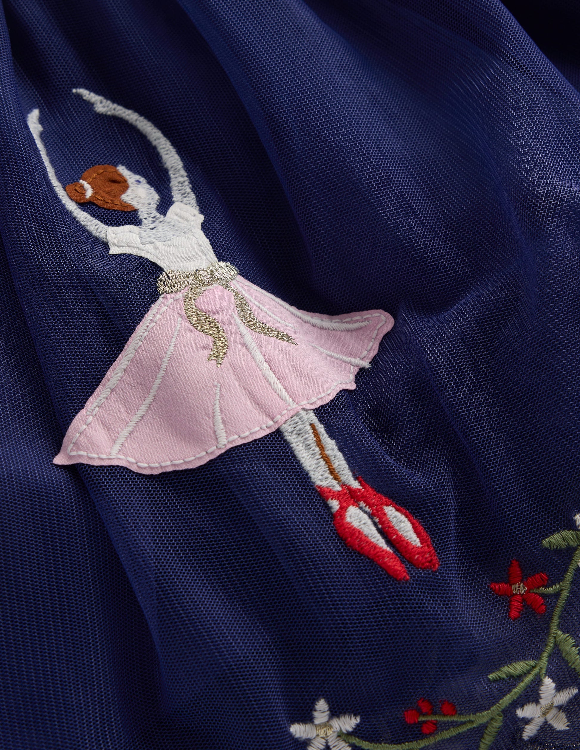 Appliqué Tulle Skirt-Starboard Blue Nutcracker-4