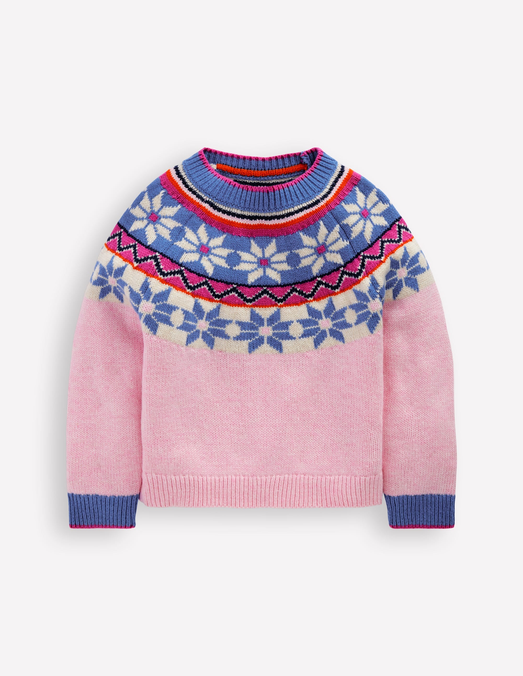 Eleanor Fair-Isle-Pullover-Geblümt Rosa - Image 2