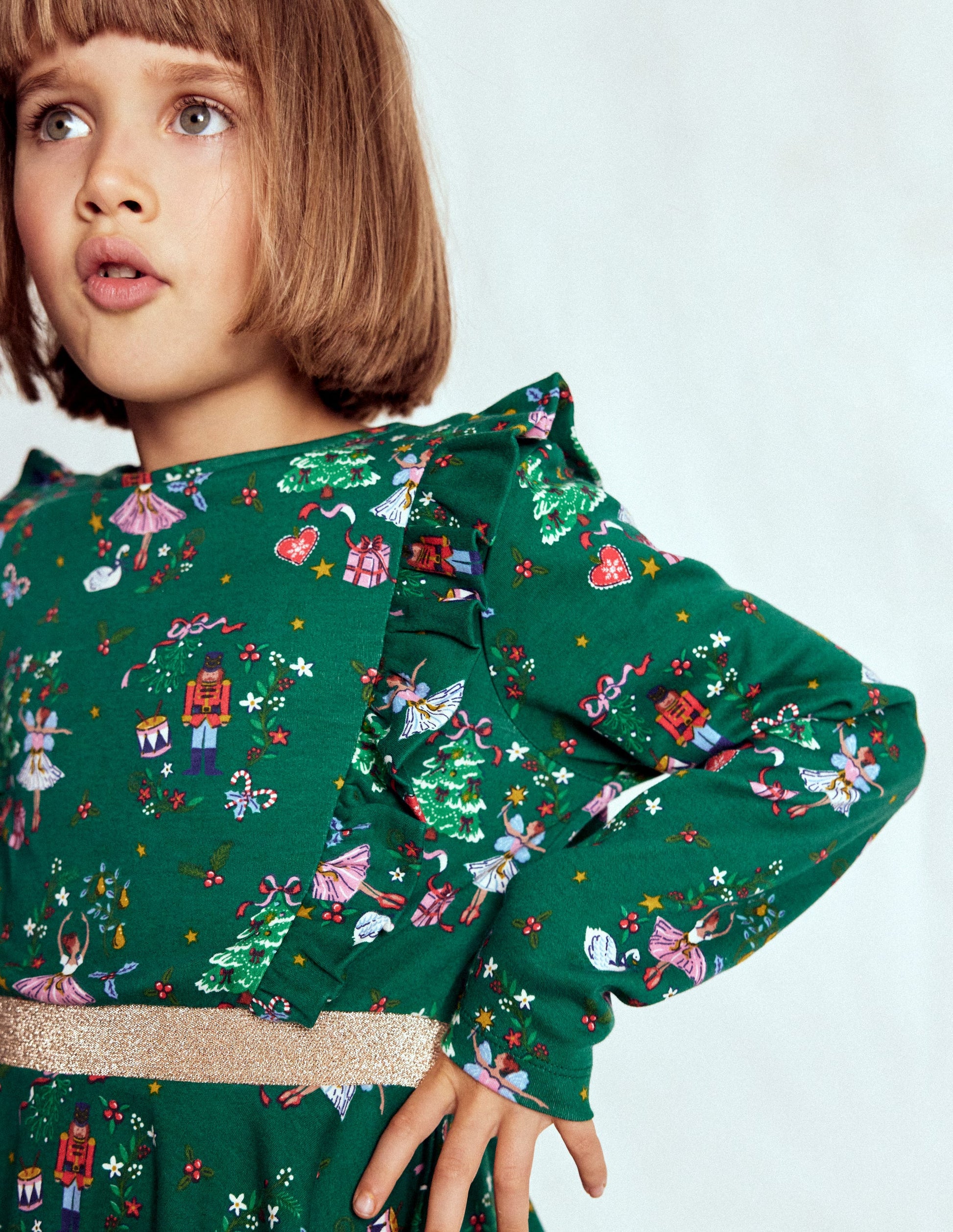 Cora Jerseykleid zum Herumwirbeln-Juwelengrün Nussknacker-2