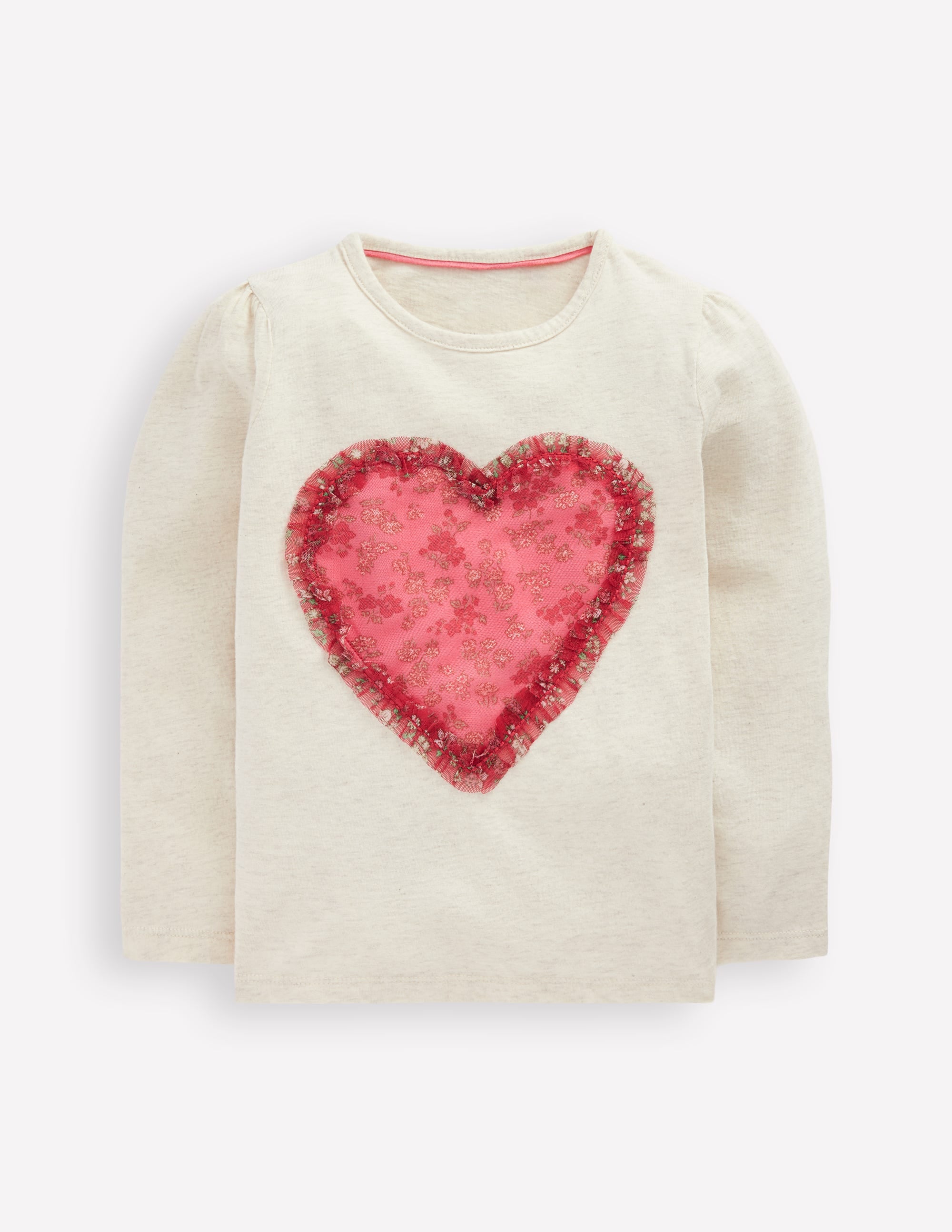 Langarmshirt mit Puffärmeln und Applikation-Rüschen-Herz - Image 3