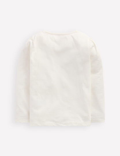 Puff Sleeve Appliqué  T-shirt-Soft Ivory Nutcracker-3