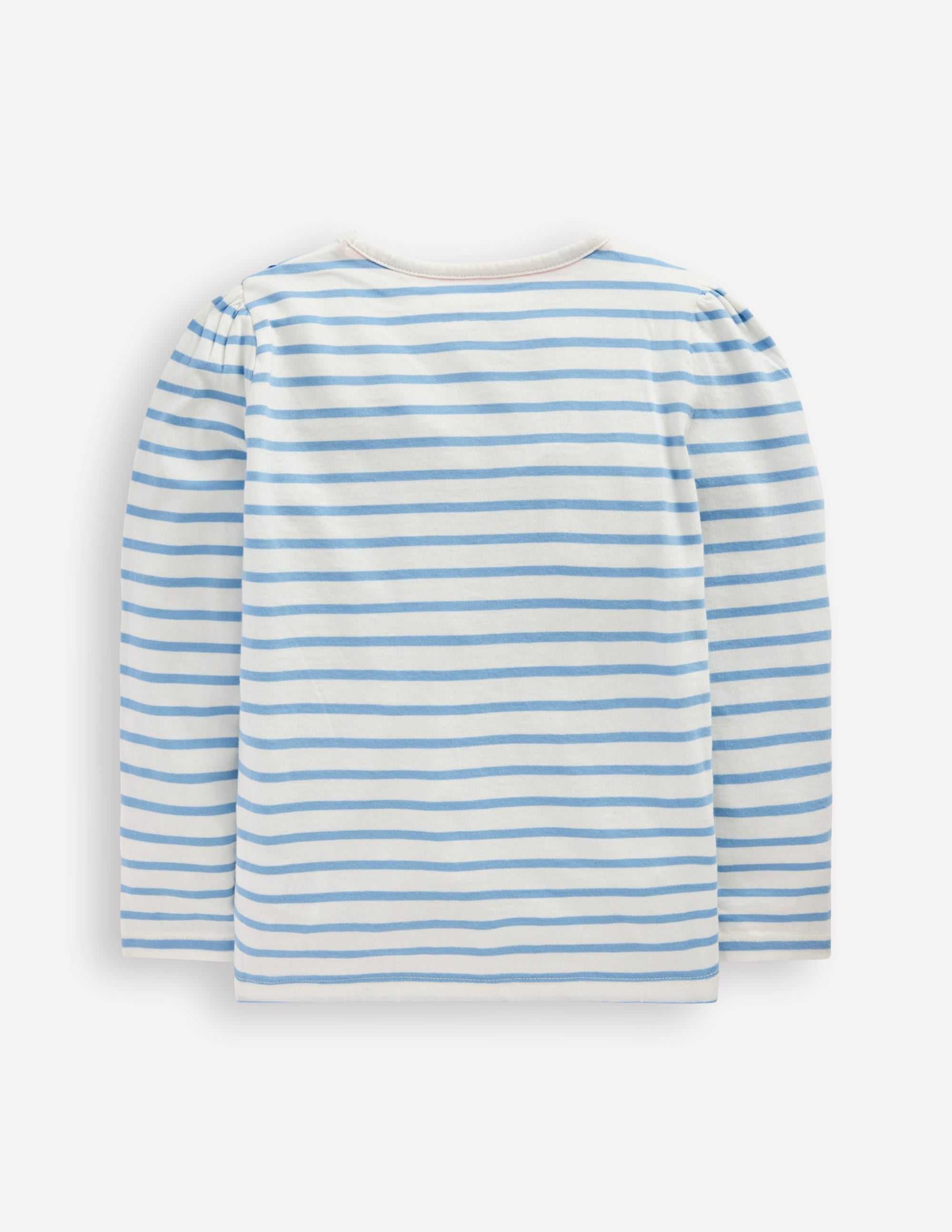 Langarmshirt mit Puffärmeln und Applikation-Sanftes Naturweiß/Gletscherblau - Image 4