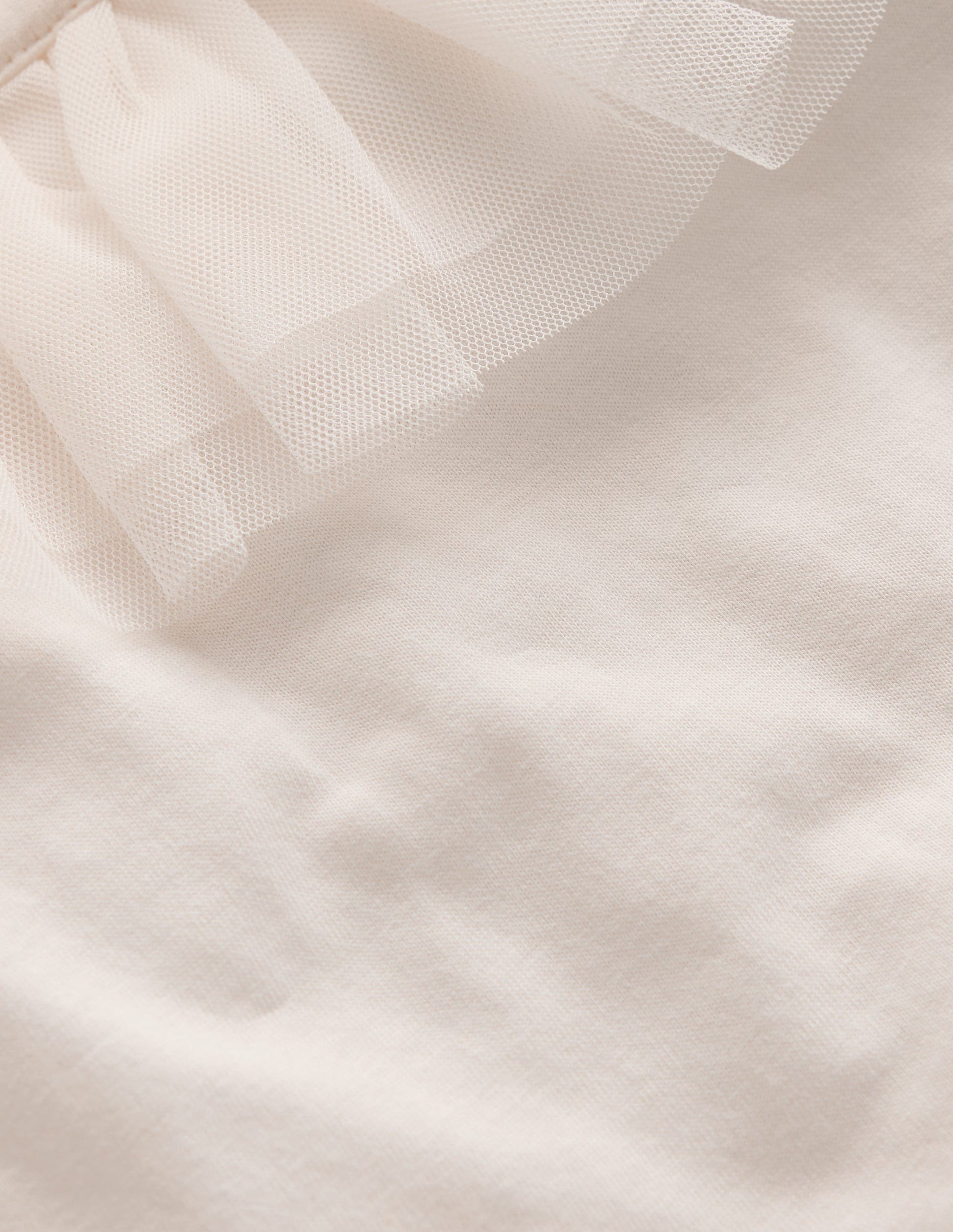 Jerseyoberteil mit Tüll-Sanftes Naturweiß-6