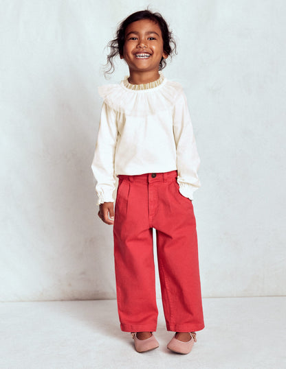 Jerseyoberteil mit Tüll-Sanftes Naturweiß-1