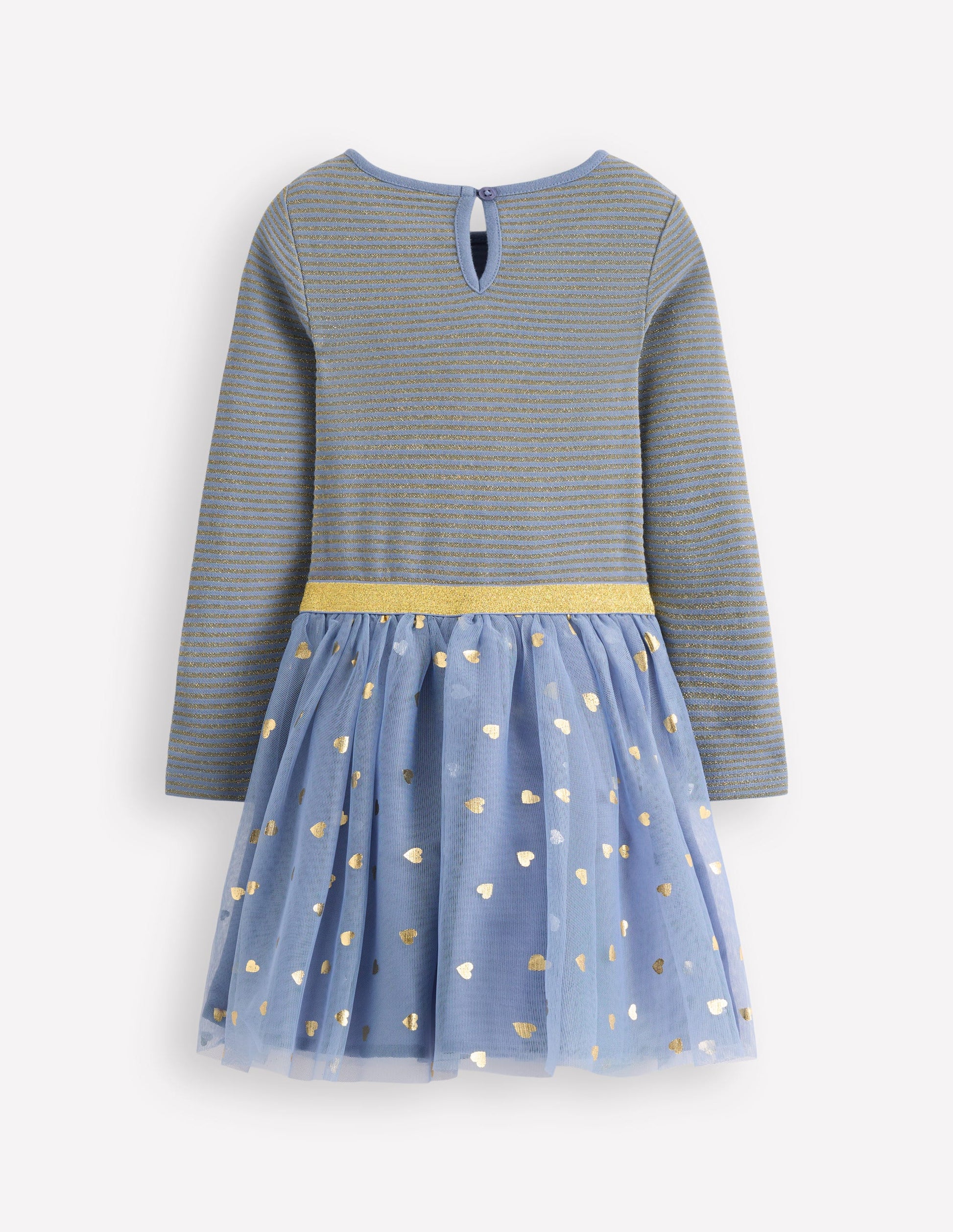 Kleid aus Tüll-Mix zum Herumwirbeln-Elektrisierendes Blau/Gold Konfetti-5