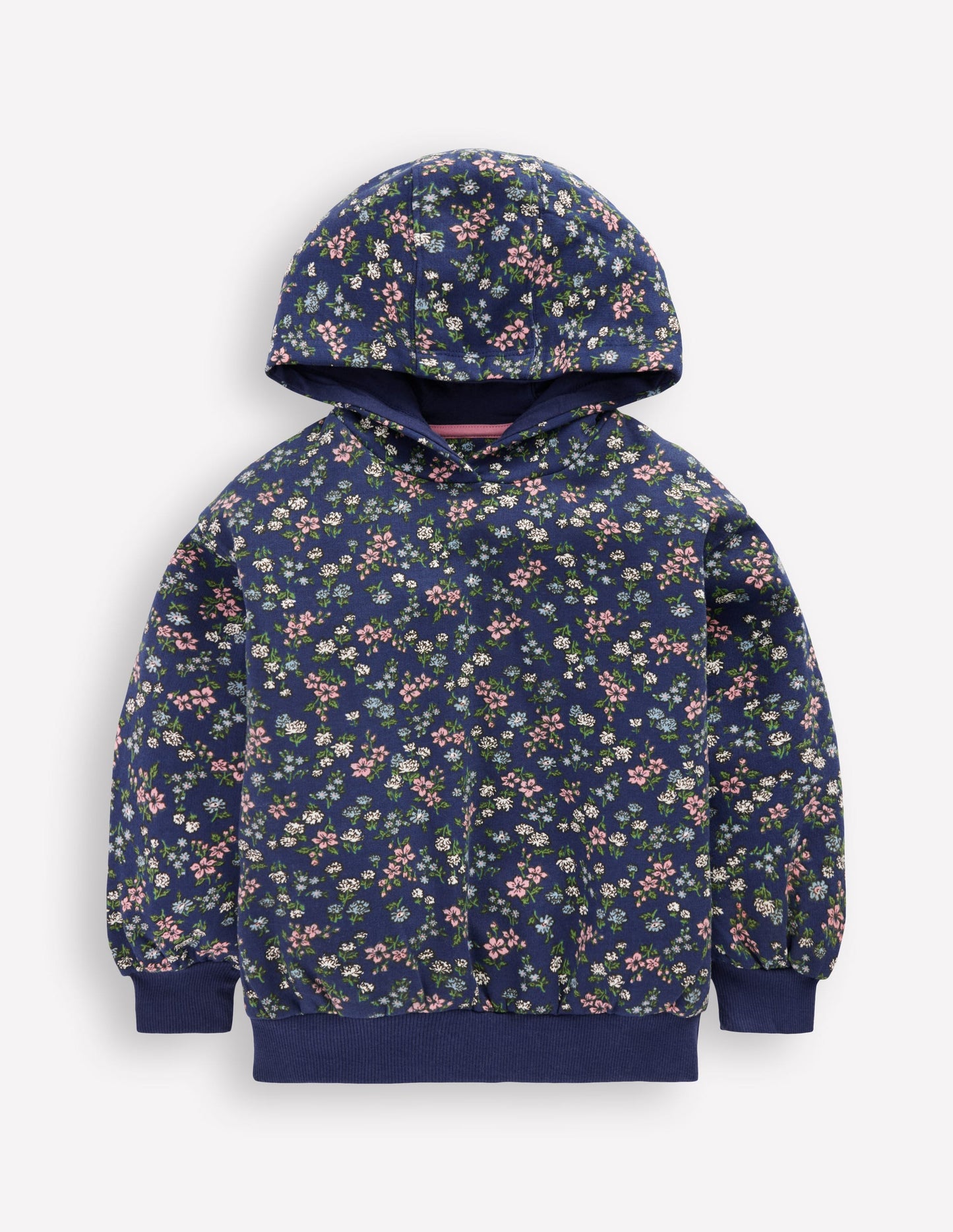 Sweat à capuche imprimé-Motif Meadow Floral bleu tribord