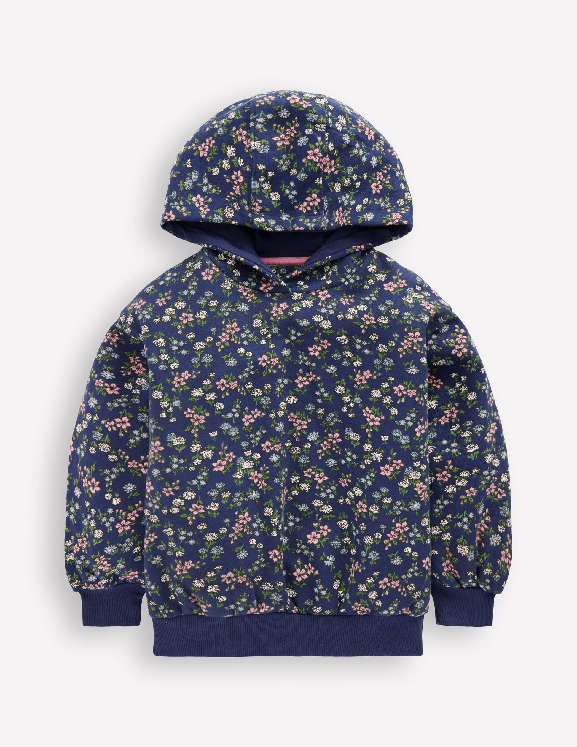 Sweat à capuche imprimé-Motif Meadow Floral bleu tribord-2