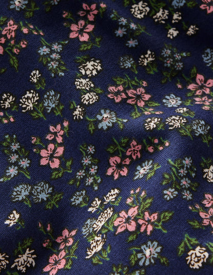 Sweat à capuche imprimé-Motif Meadow Floral bleu tribord-4