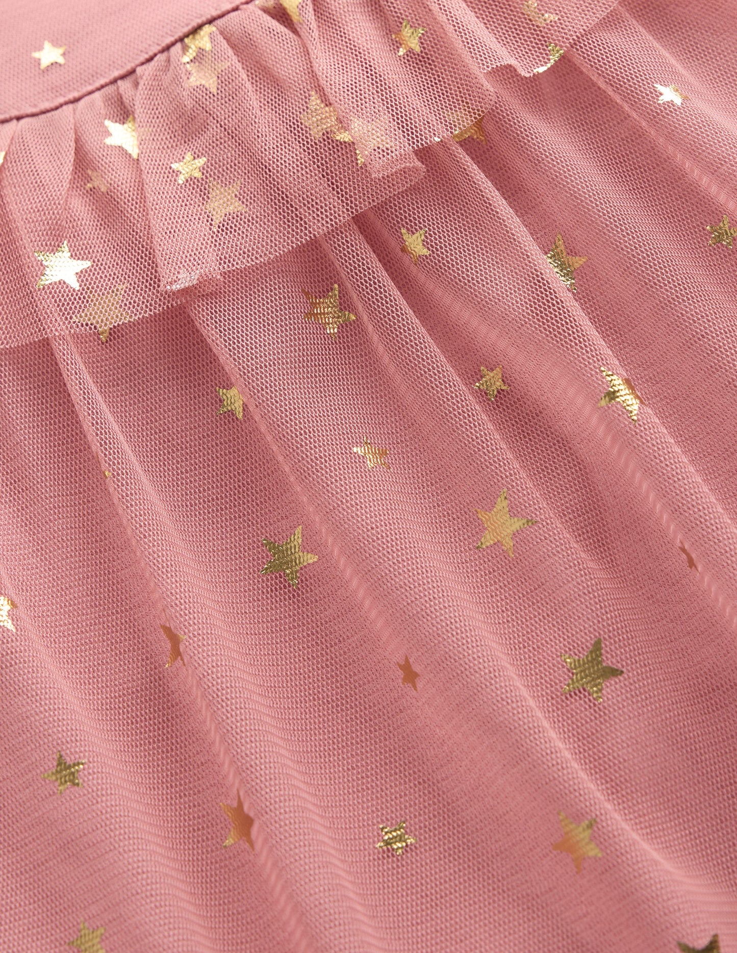 Tulle Party Top-Almond Pink Stars