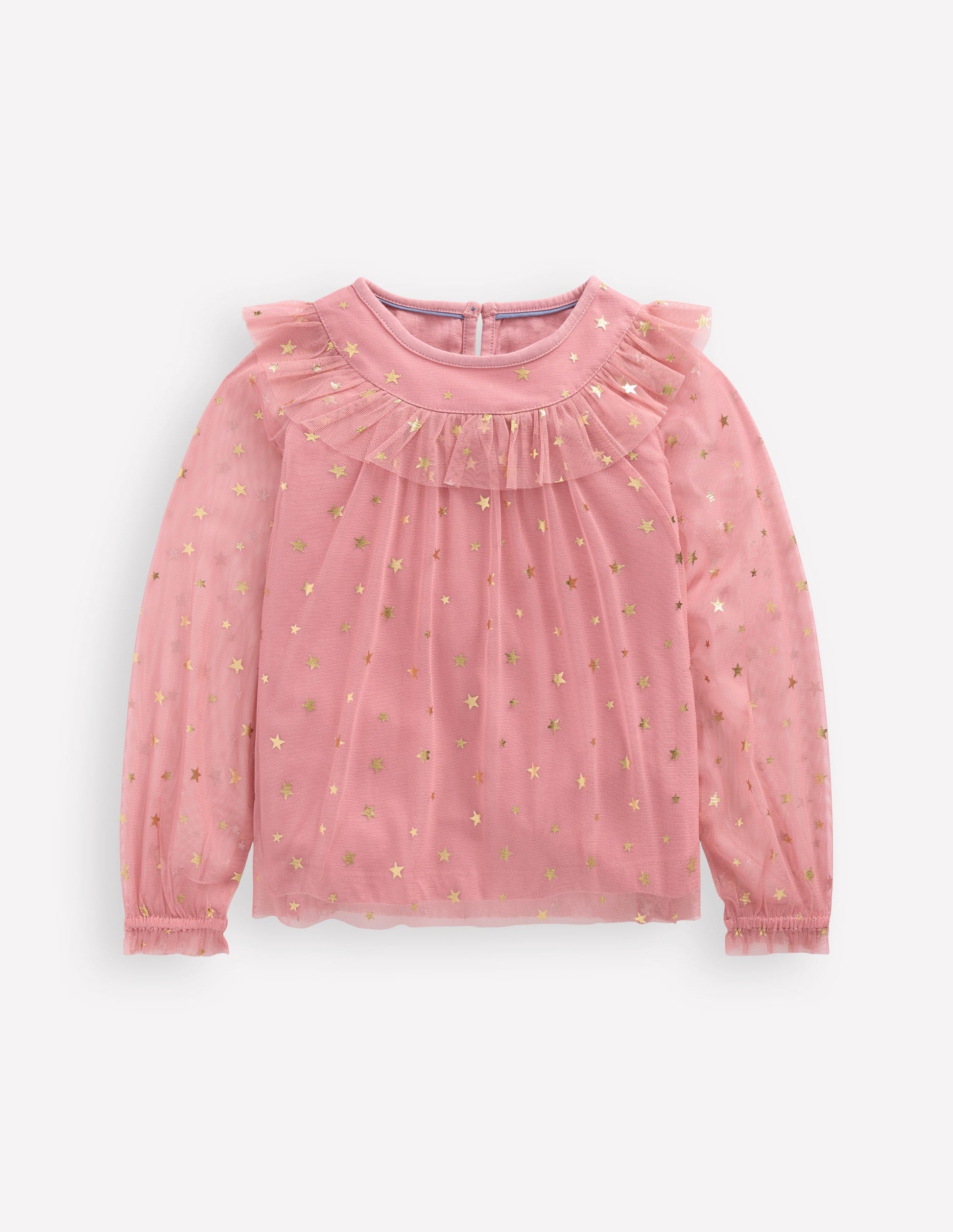 Tulle Party Top-Almond Pink Stars-4