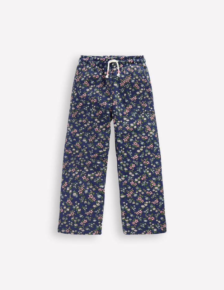 Bas de jogging large imprimé-Motif Meadow Floral bleu tribord