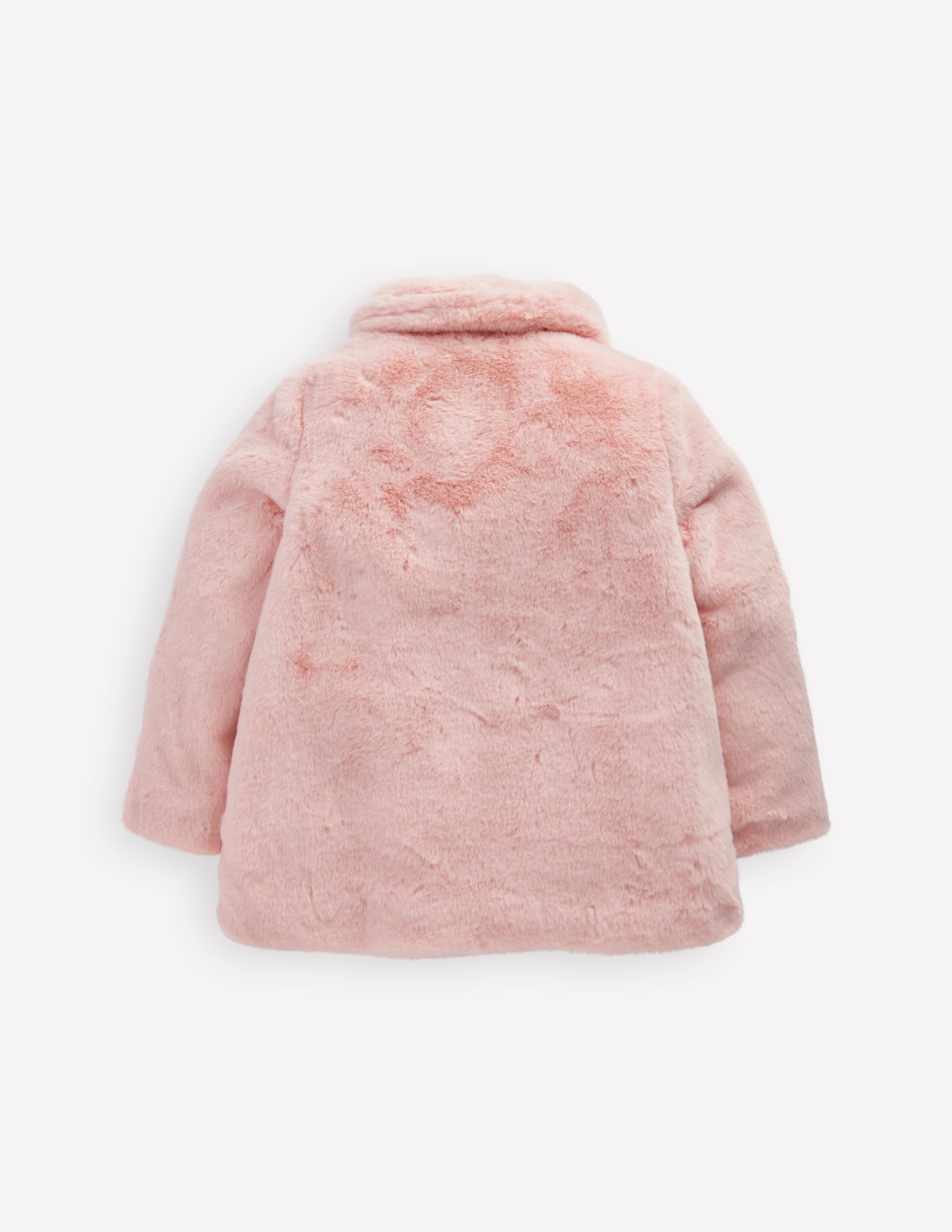 Kunstfellmantel mit Kragen-ROSA - Image 2