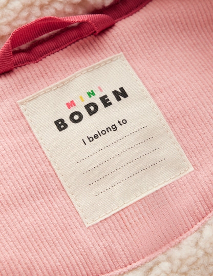 Kuschelige Pufferjacke-Alaskablau Patchwork-5