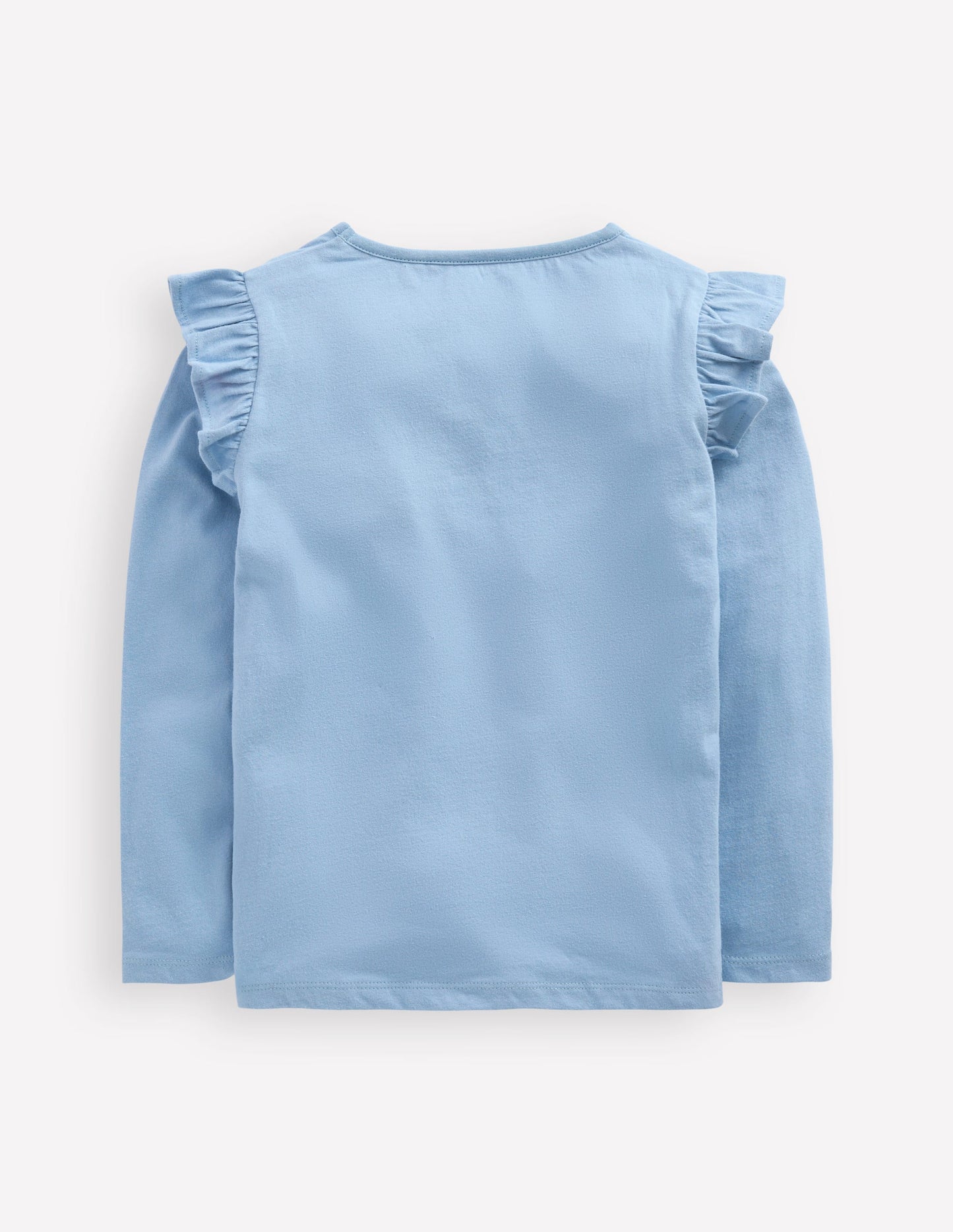 Langarmshirt mit Rüschenärmeln und Applikation-Blau Liebesvögel