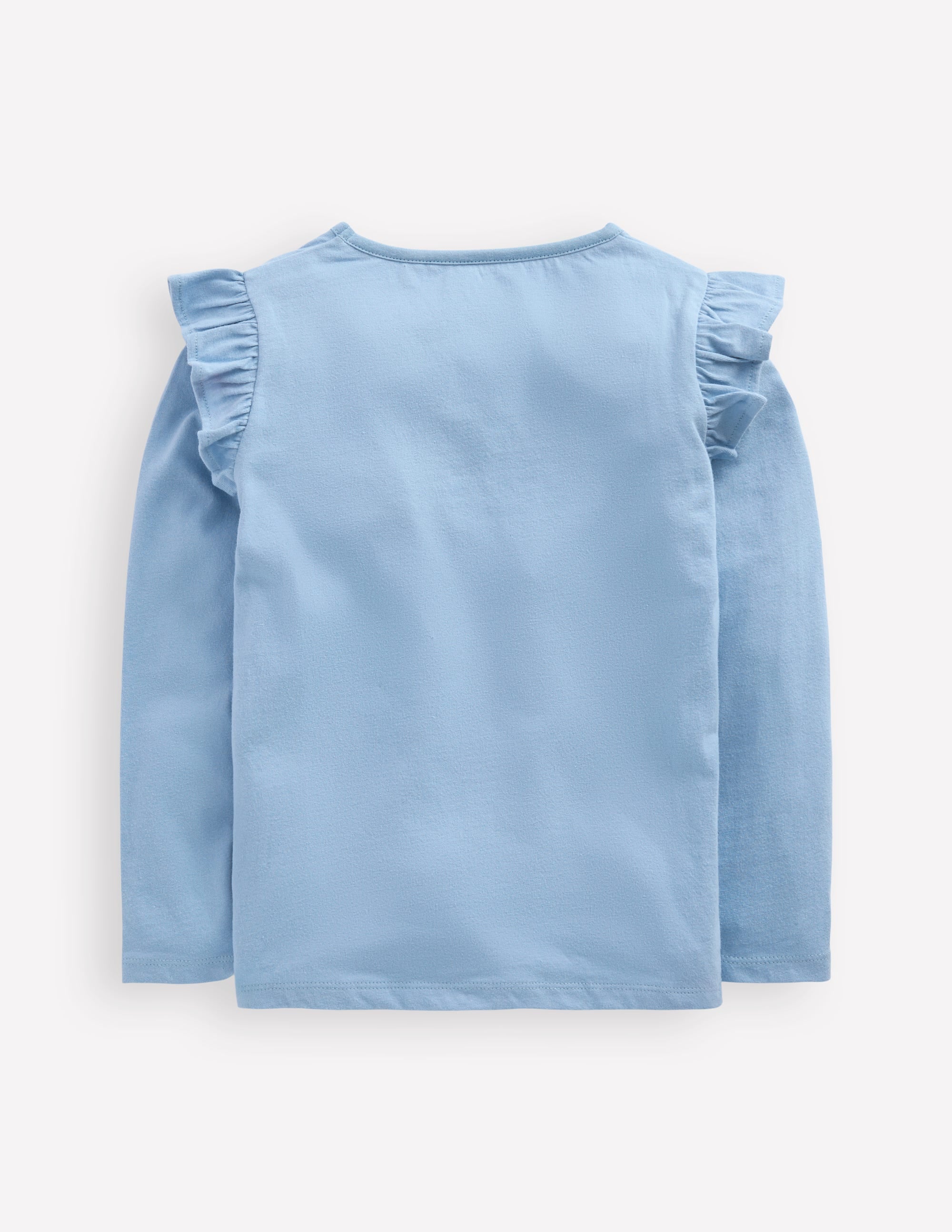 Langarmshirt mit Rüschenärmeln und Applikation-Blau Liebesvögel - Image 2