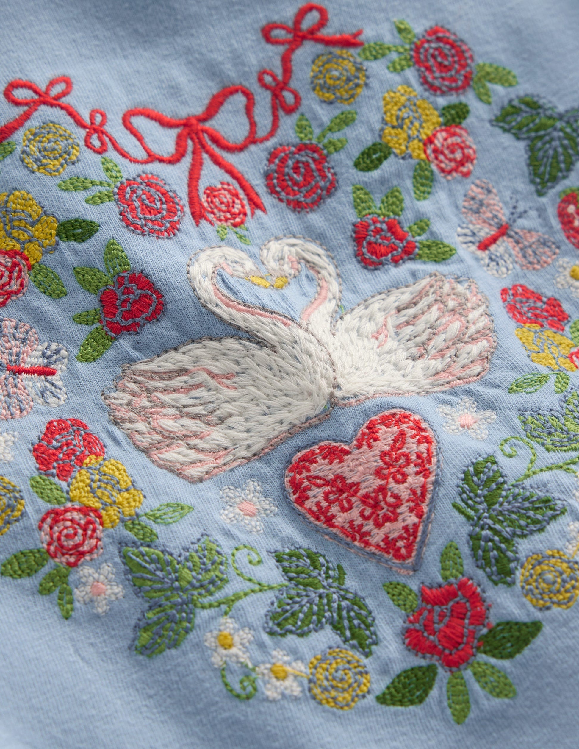 Langarmshirt mit Rüschenärmeln und Applikation-Blau Liebesvögel-3