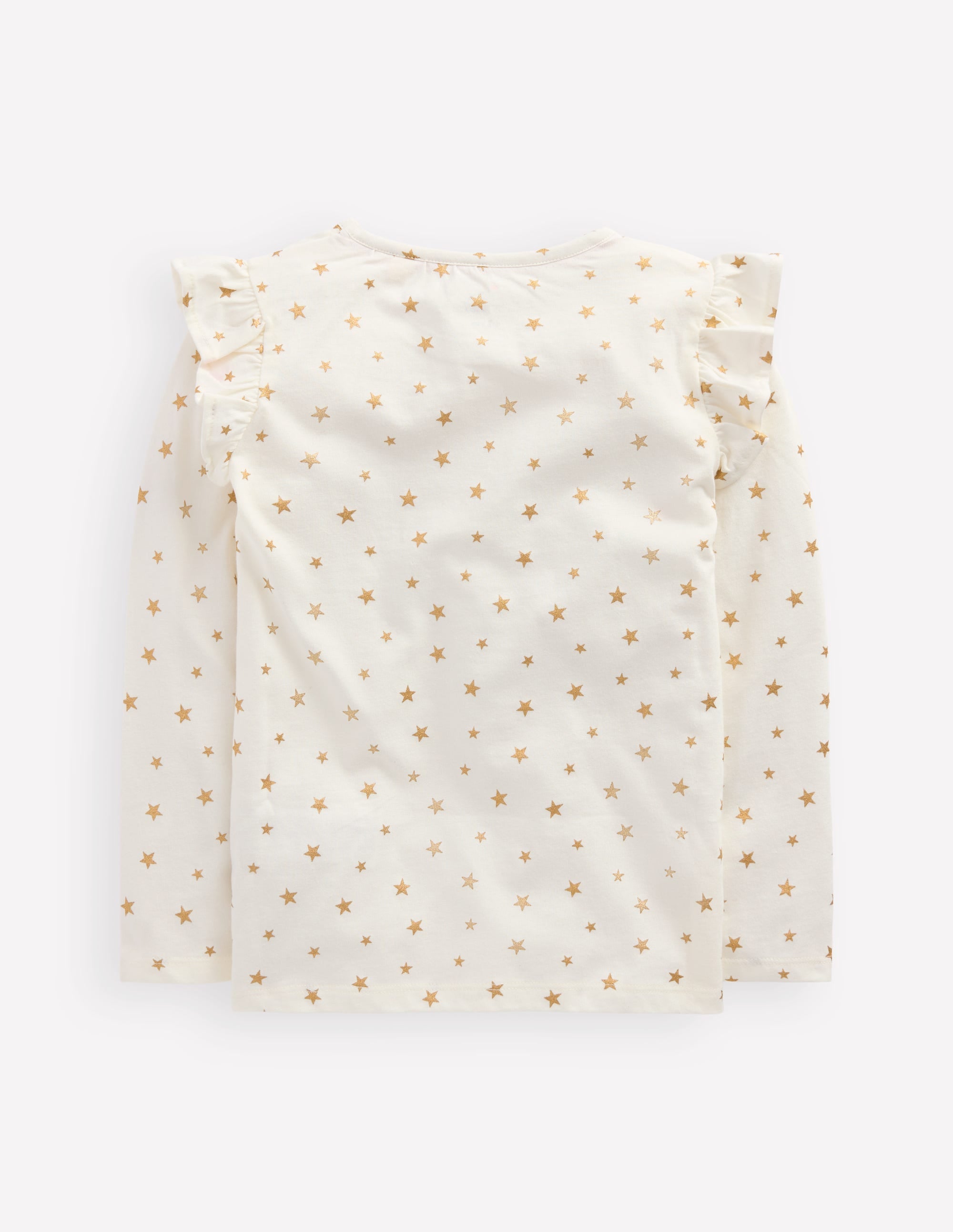 Langarmshirt mit Rüschenärmeln und Applikation-Naturweis Feen - Image 2