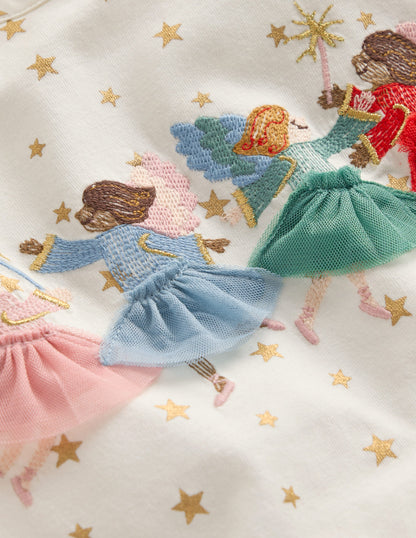 Langarmshirt mit Rüschenärmeln und Applikation-Naturweis Feen-3