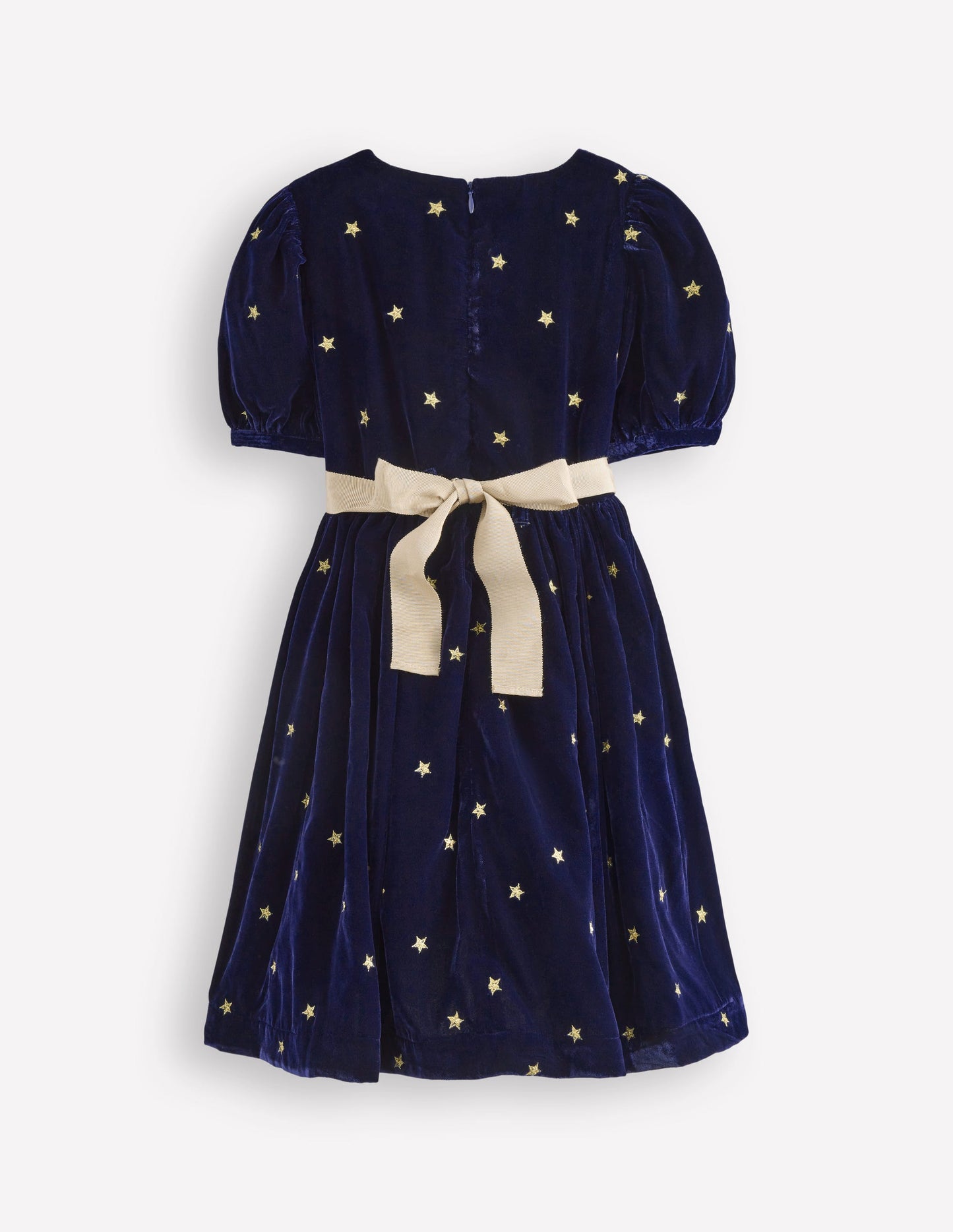 Samt-Partykleid-Schuluniform-Marineblau Gold Sterne