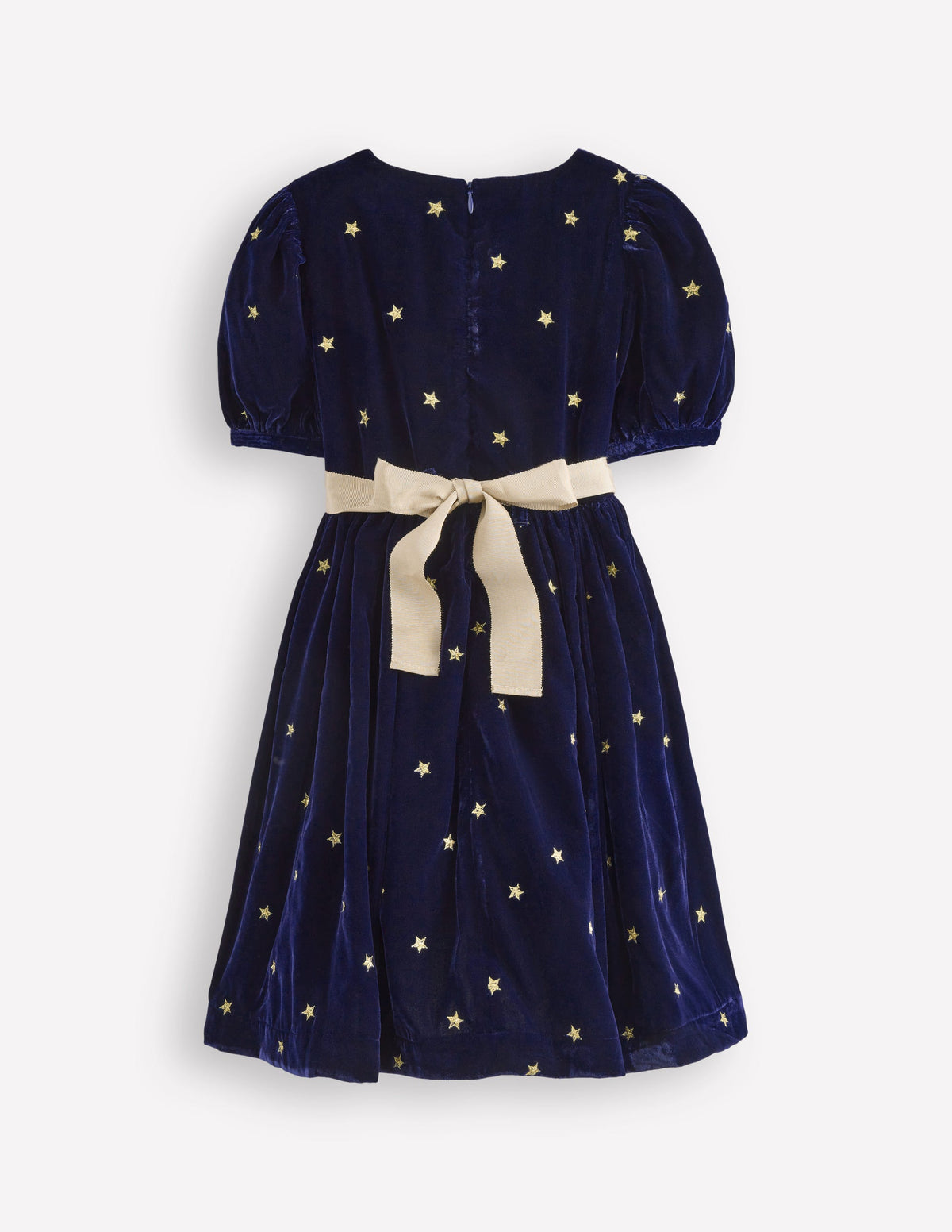 Samt-Partykleid-Schuluniform-Marineblau Gold Sterne - Image 6
