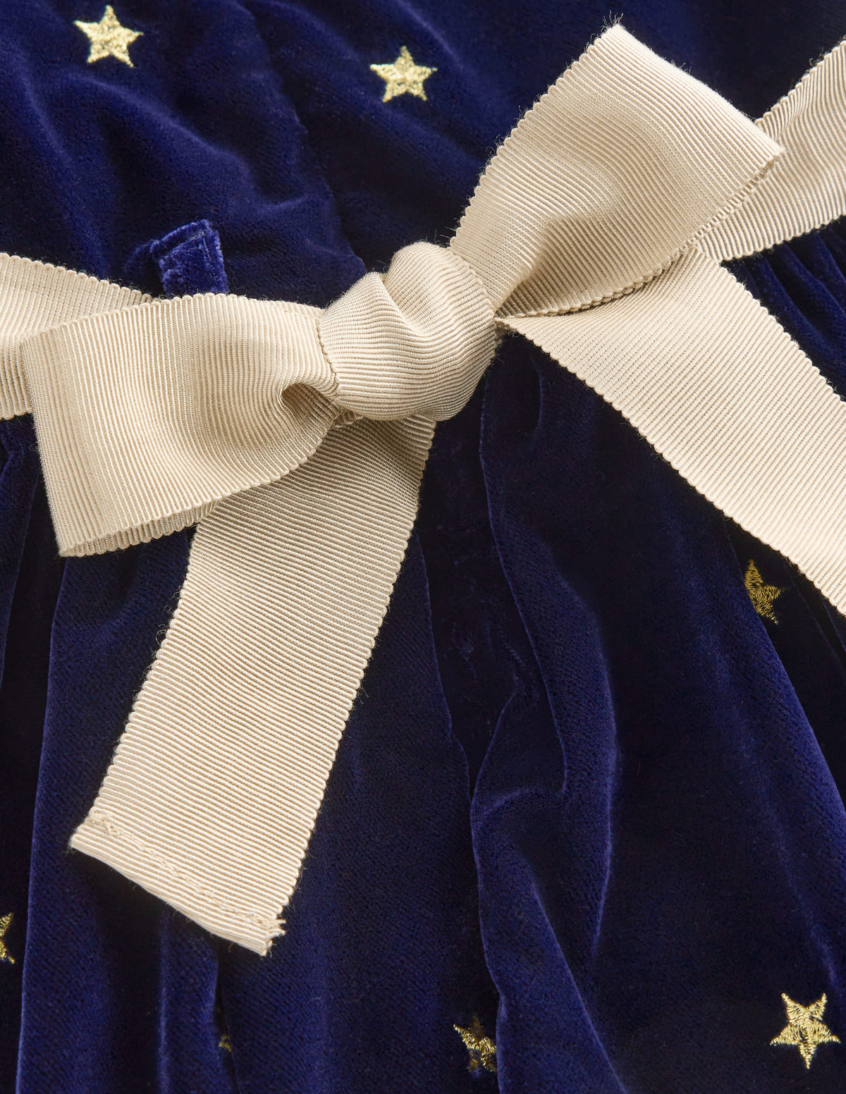 Samt-Partykleid-Schuluniform-Marineblau Gold Sterne - Image 7