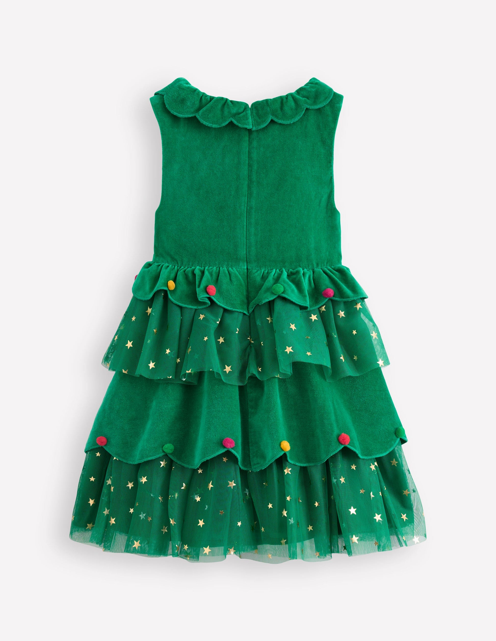 Tüllkleid mit Weihnachtsbaum-Waldgrün-2