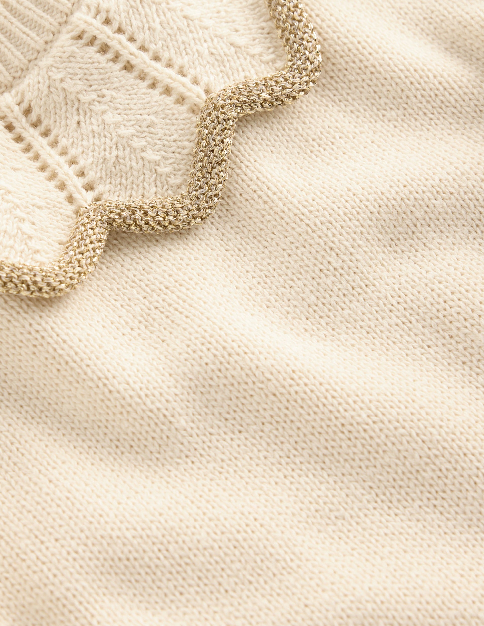 Hübsches Strickkleid mit Kragen-Sanftes Naturweiß-3