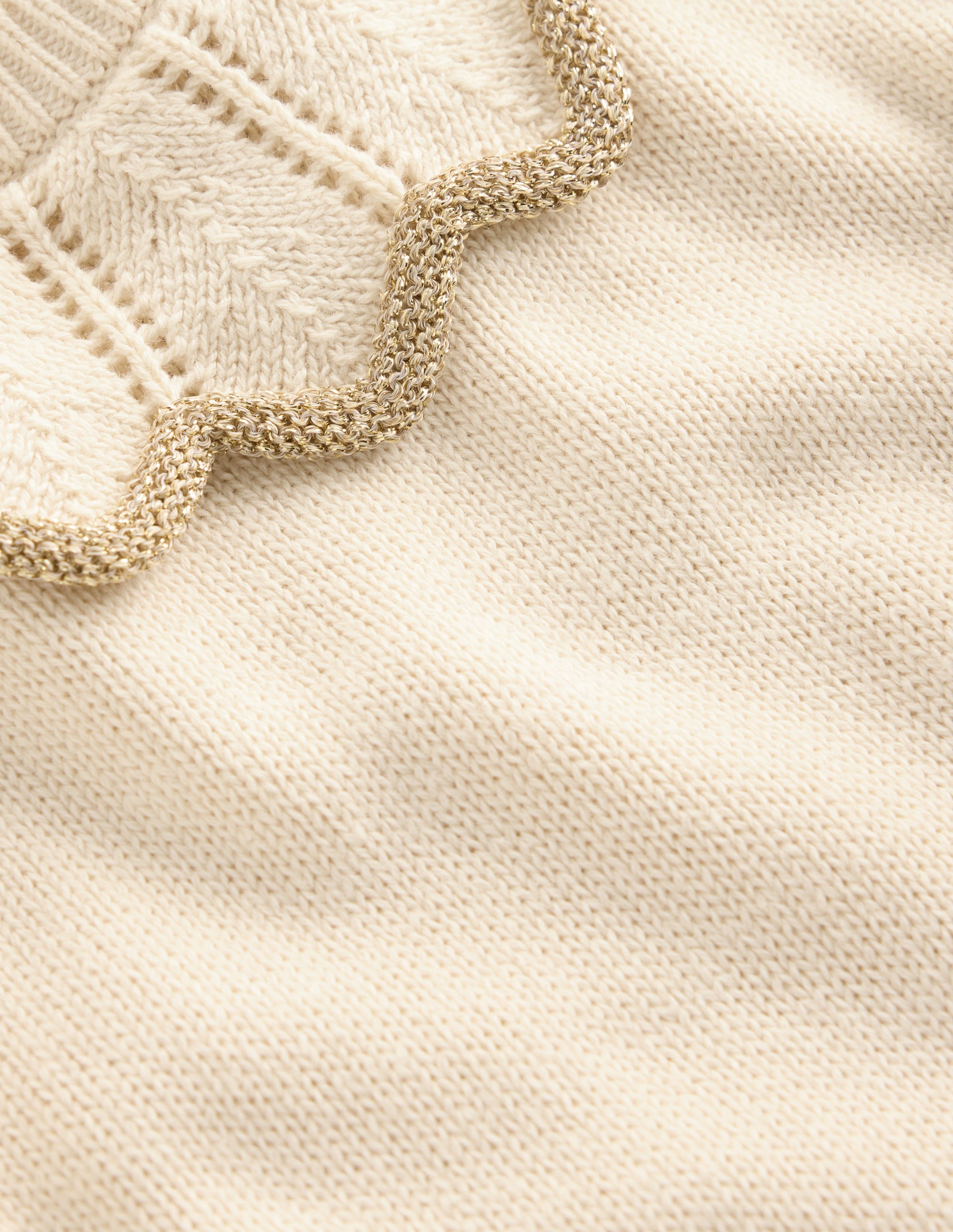 Hübsches Strickkleid mit Kragen-Sanftes Naturweiß - Image 3