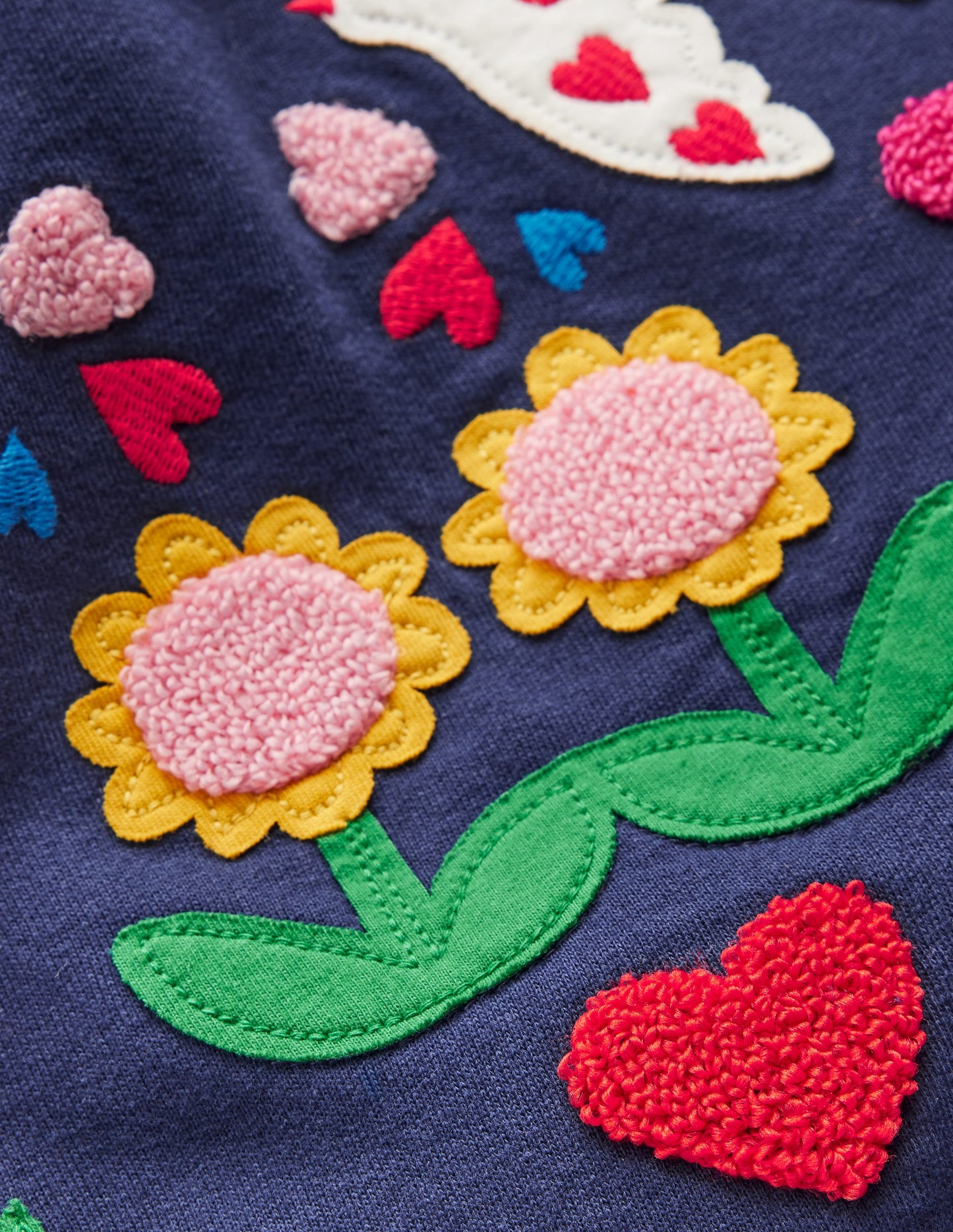 Robe-sweat décontractée-Oiseaux bleu marine universitaire