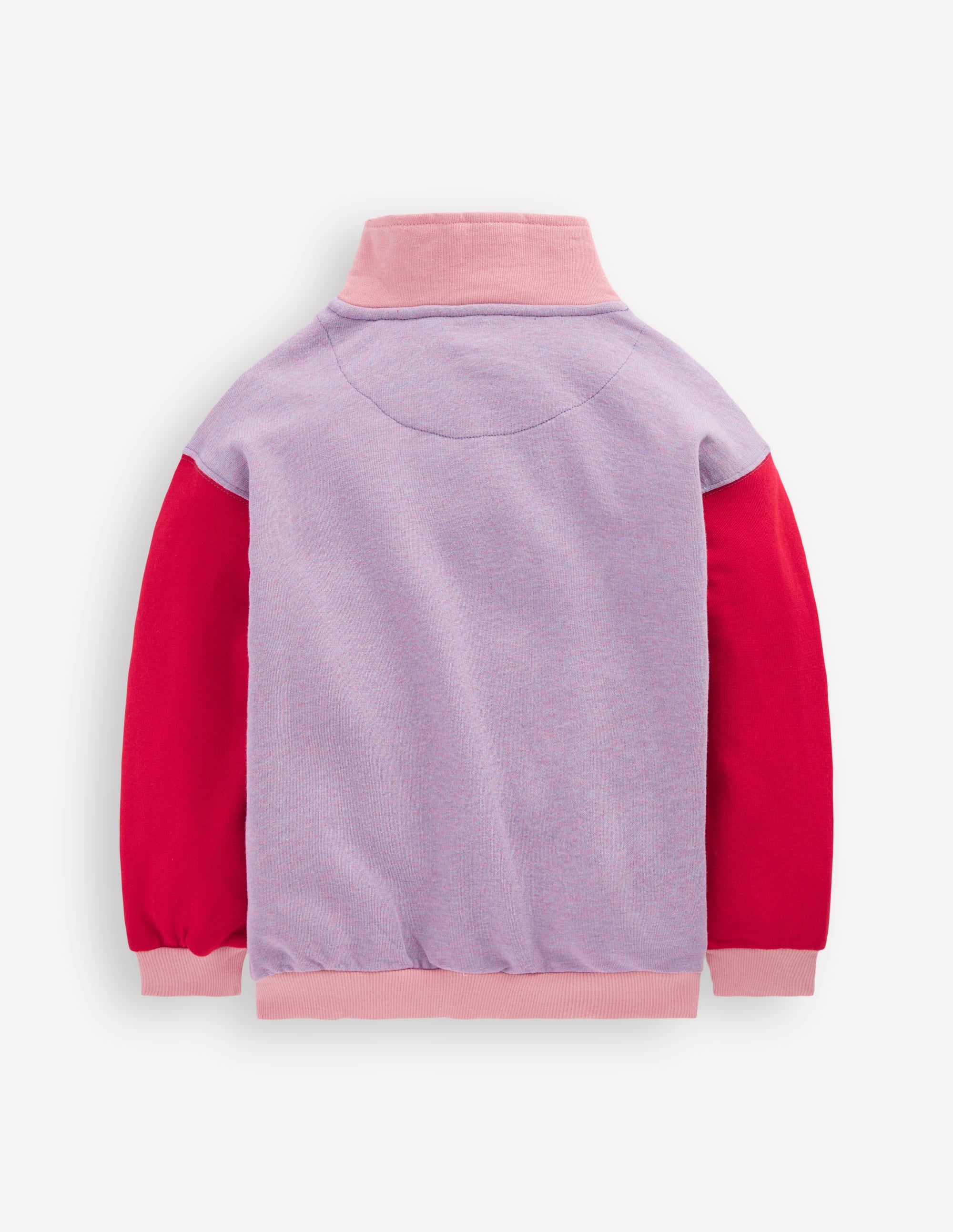 Sweatshirt mit Halbreißverschluss-Lila/Rot - Image 3