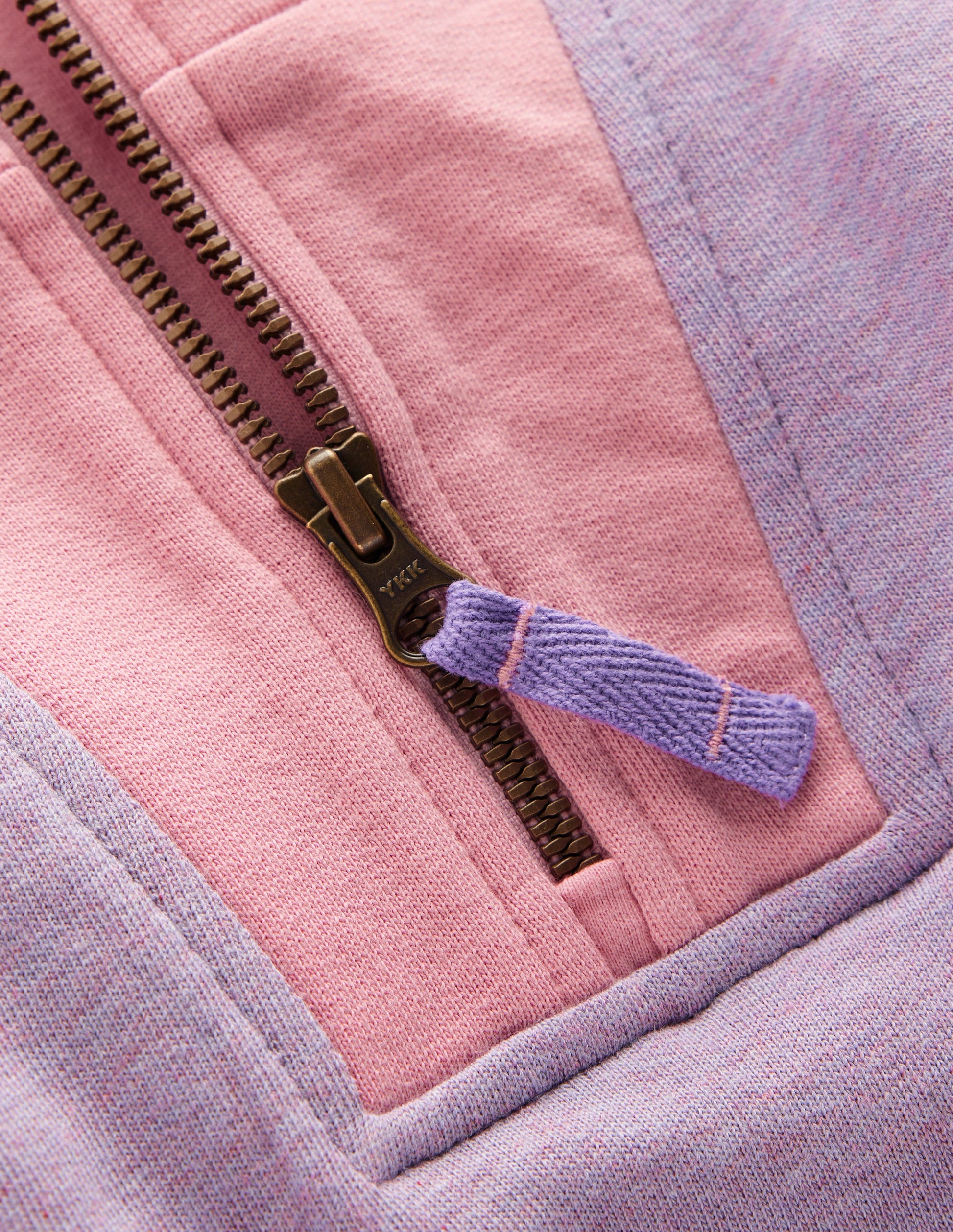 Sweat partiellement zippé-Violet/rouge-4