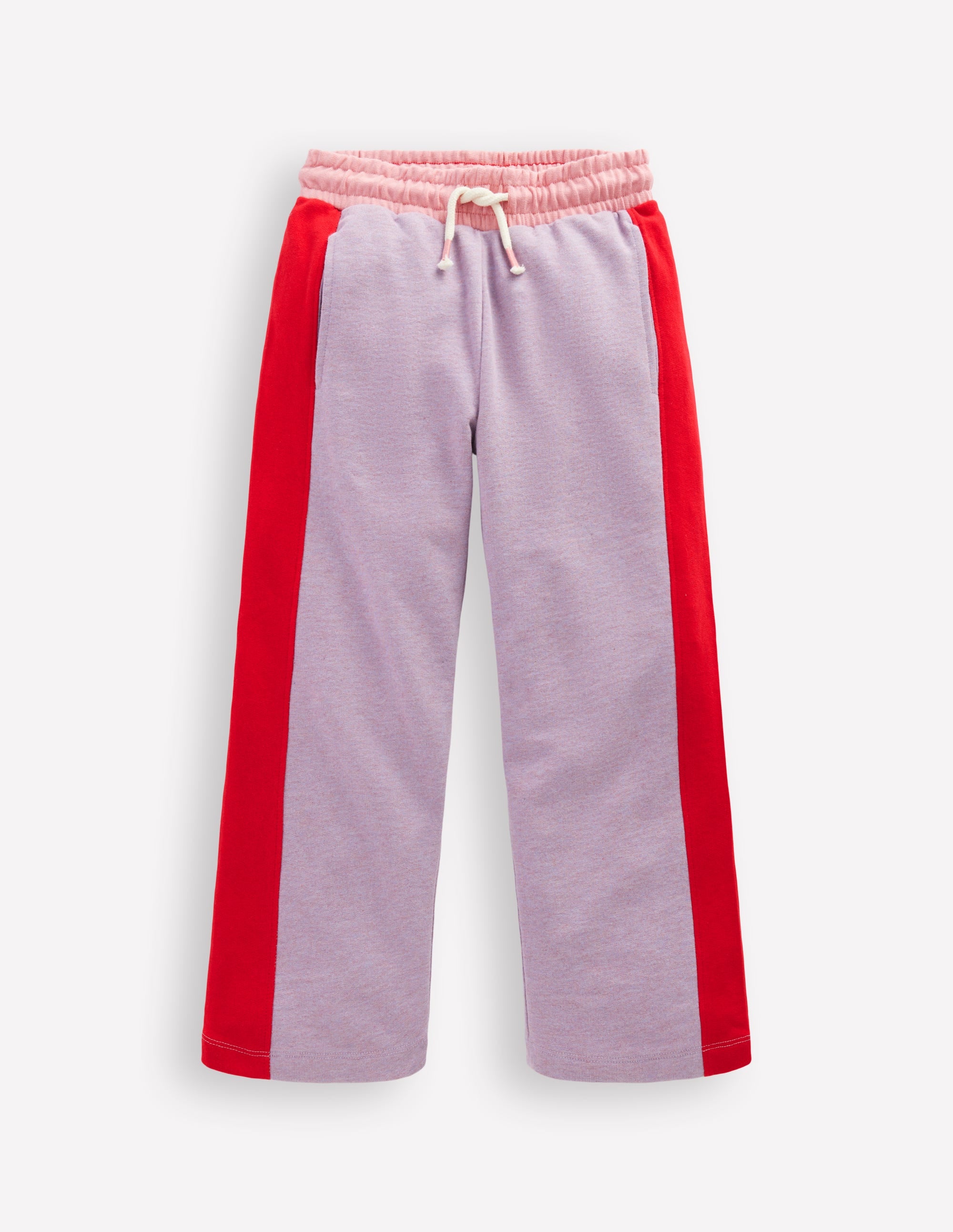 Jogginghose in Blockfarben mit weitem Bein-Blockfarben - Image 1