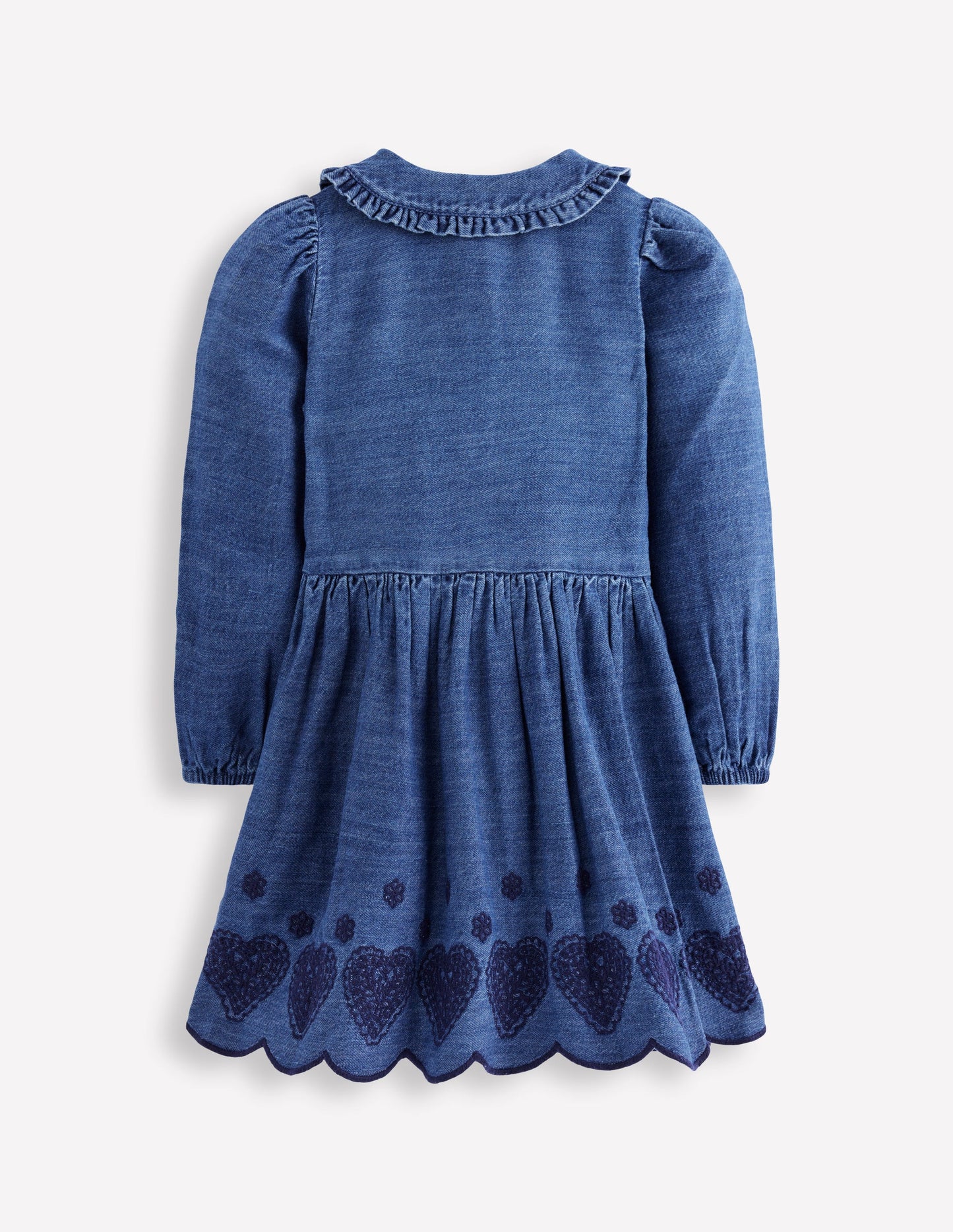 Jolie robe-chemise-Cœurs en broderie anglaise vintage moyen