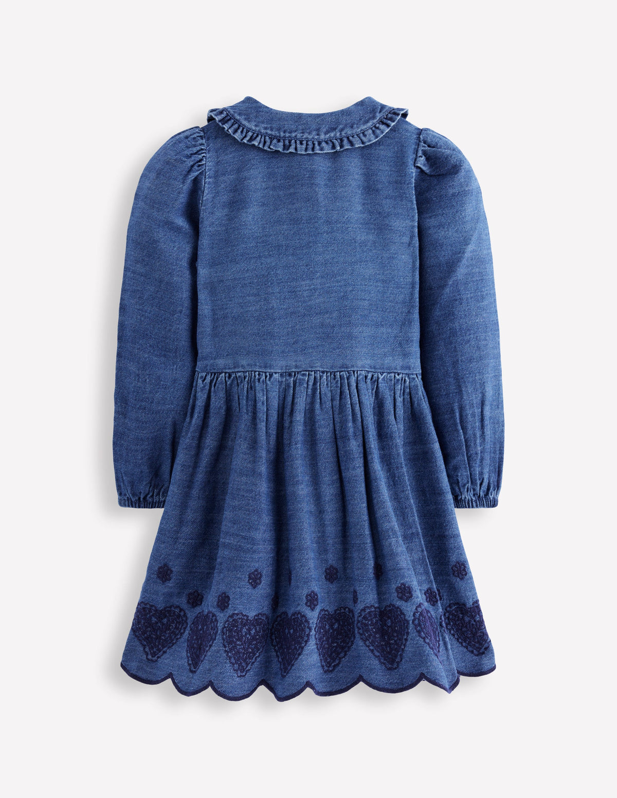 Hübsches Hemdblusenkleid-Medium Vintage Lochstickerei Herzen - Image 2