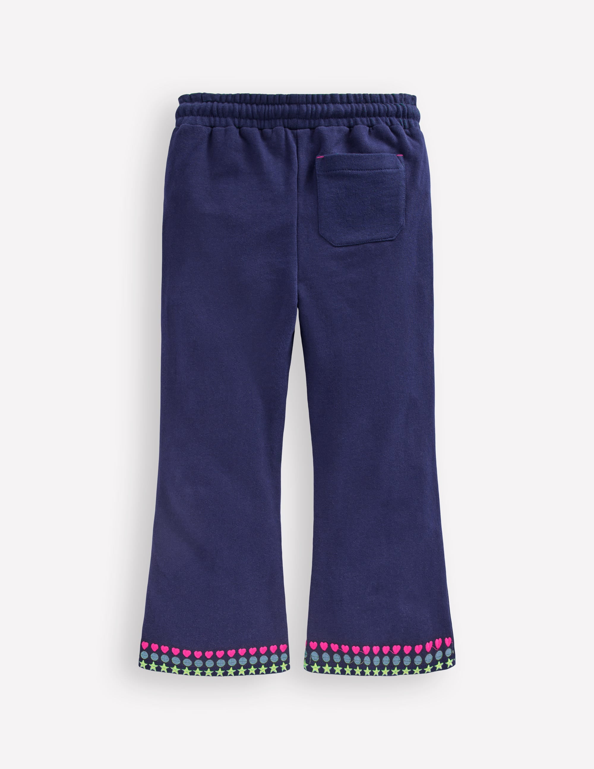 Bestickte Jogginghose mit leichtem Schlag-Schuluniform-Marineblau Stickerei - Image 2