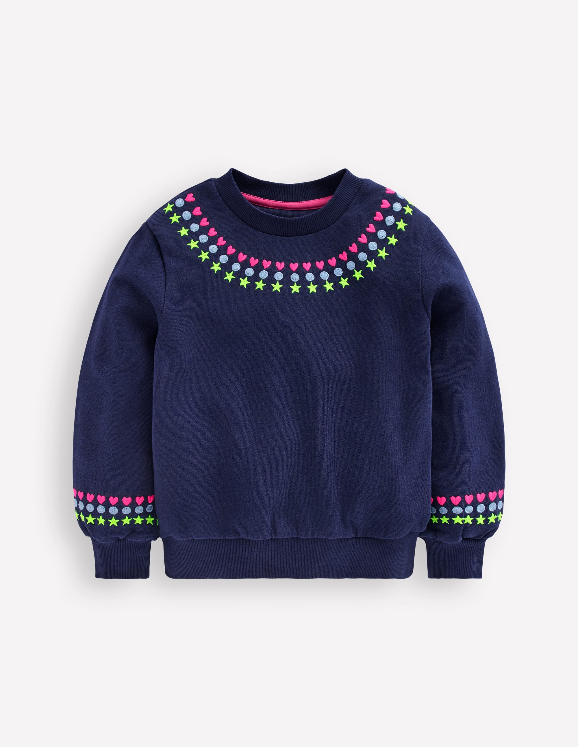 Besticktes Sweatshirt-Schuluniform-Marineblau Stickerei - Image 1