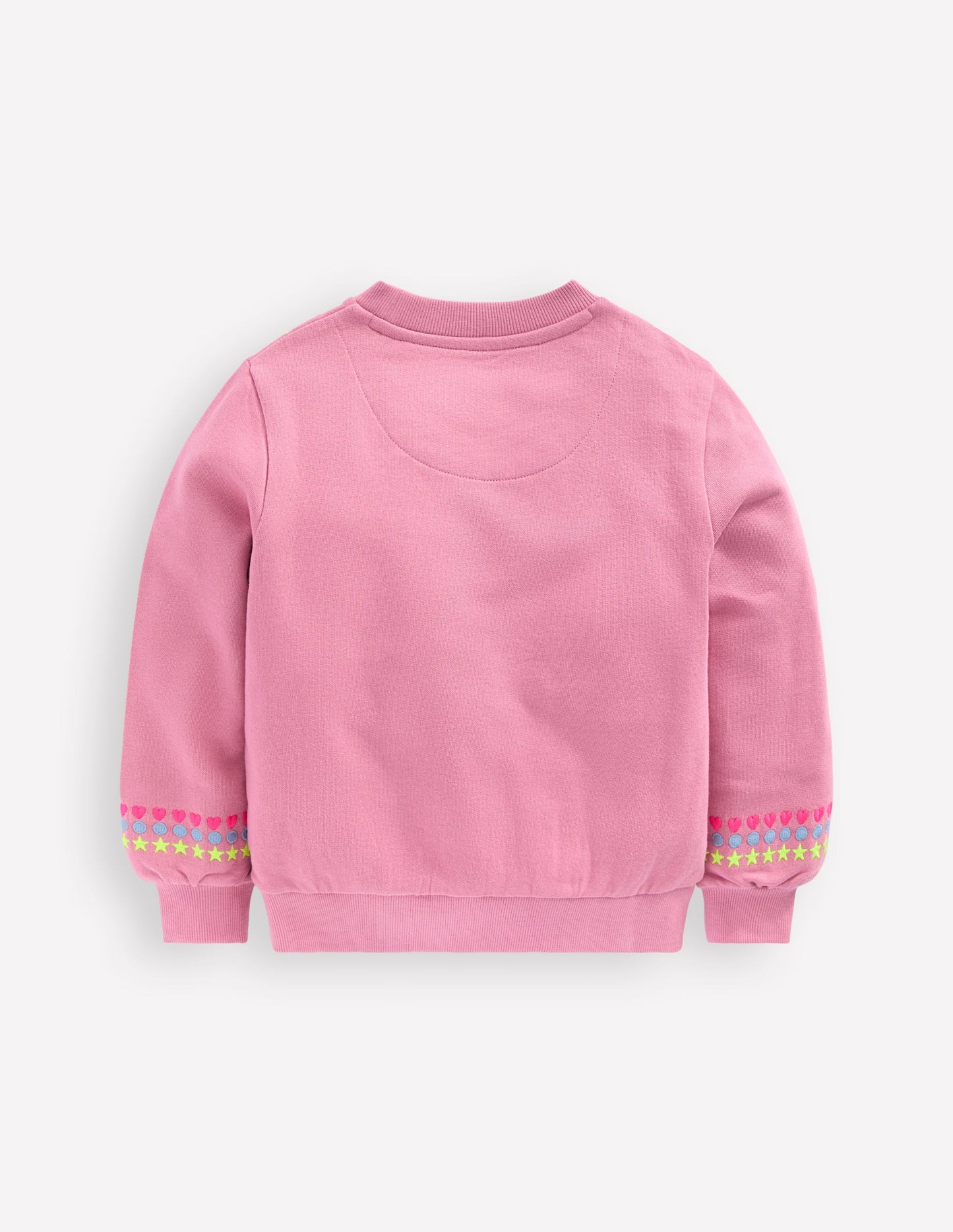 Besticktes Sweatshirt-Rosa Schleier Stickerei
