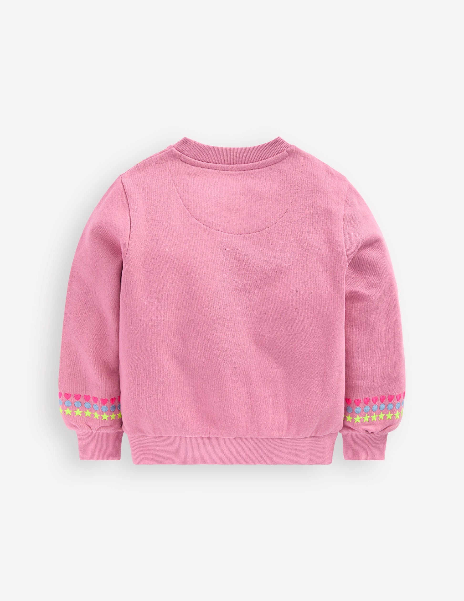 Besticktes Sweatshirt-Rosa Schleier Stickerei-2