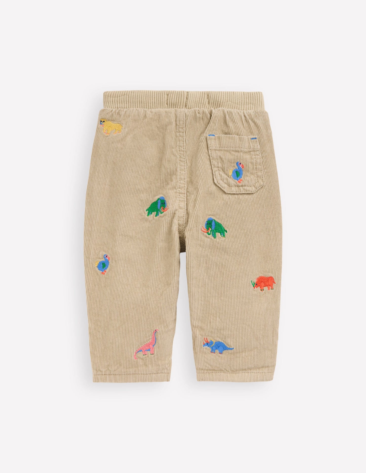 Kuschelige, gefütterte Hose-Prähistorische Stickerei