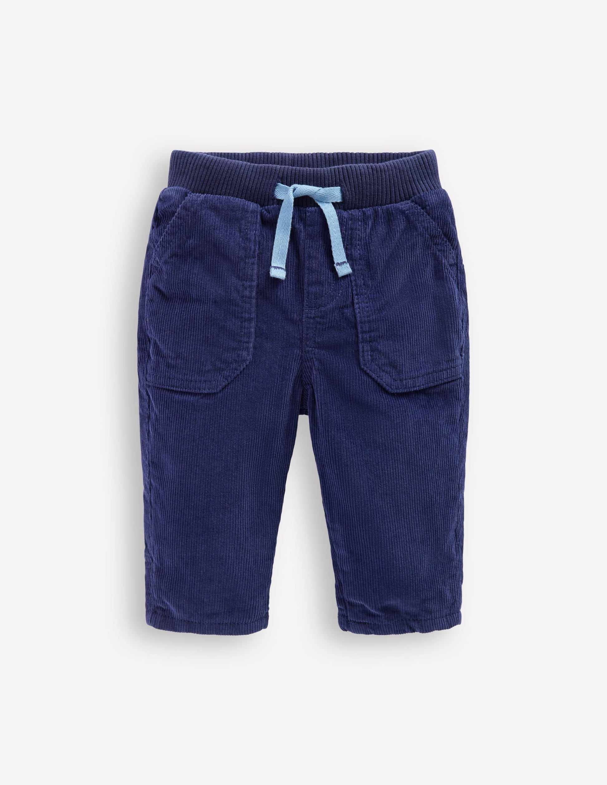 Kuschelige, gefütterte Hose-Marineblau-1
