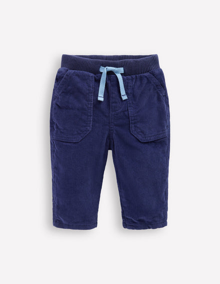 Kuschelige, gefütterte Hose-Marineblau
