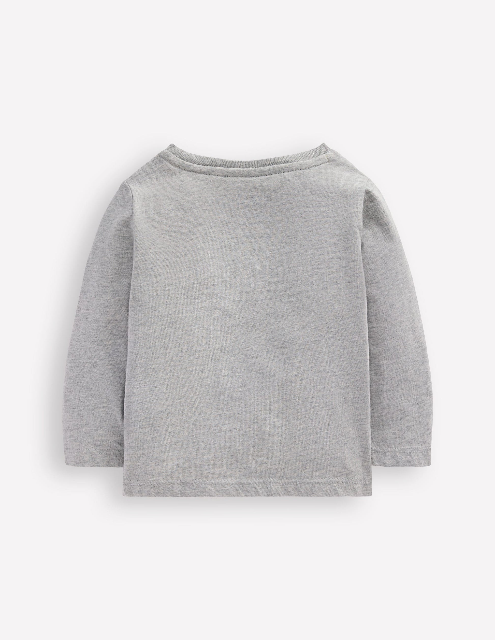 Langärmliges T-Shirt mit Applikation-Grau Meliert, Äpfel-2