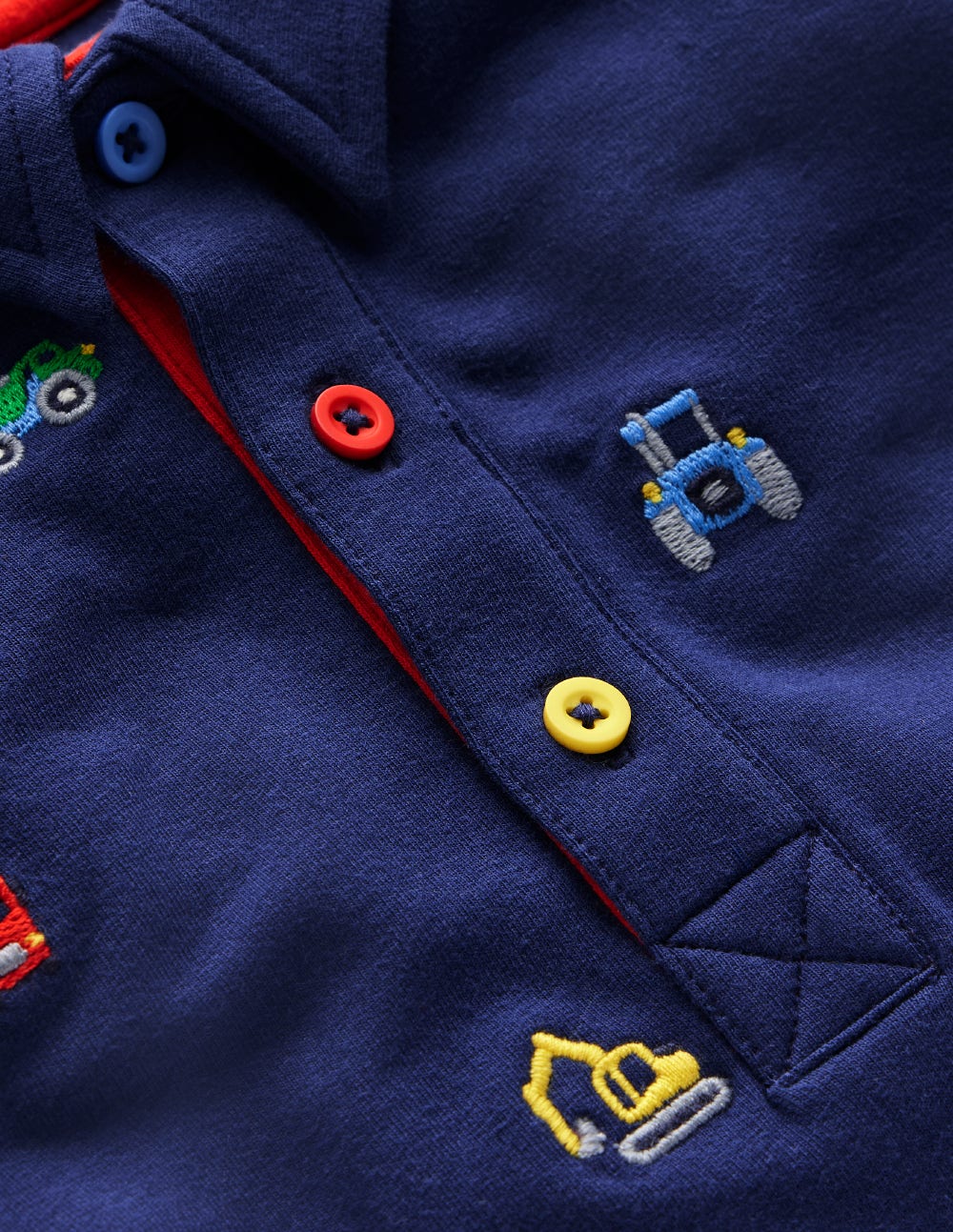 Jersey-Rugbyhemd-Blau Transport Stickerei - Image 3