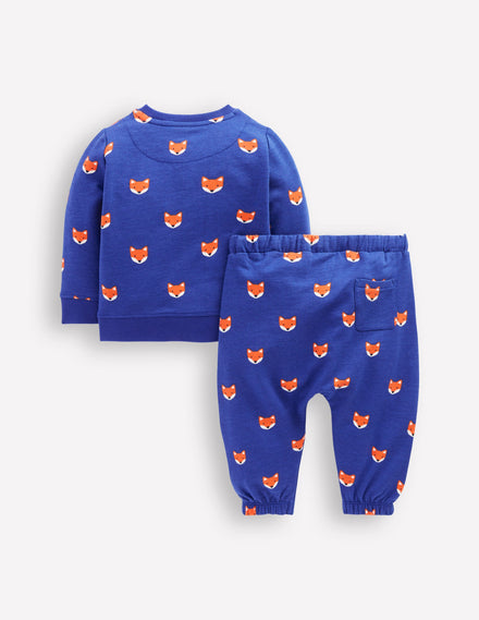 Sweatshirt-Spielset-Blau Füchse
