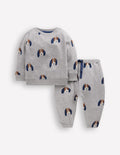 Ensemble avec sweat-Chiot gris chiné
