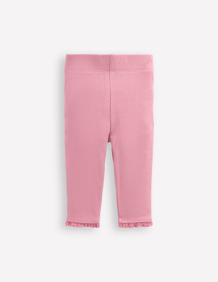 Gerippte Leggings-Vintage-Rosa