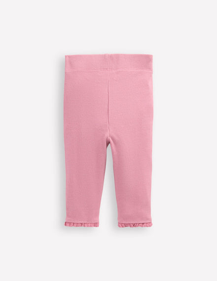 Gerippte Leggings-Vintage-Rosa