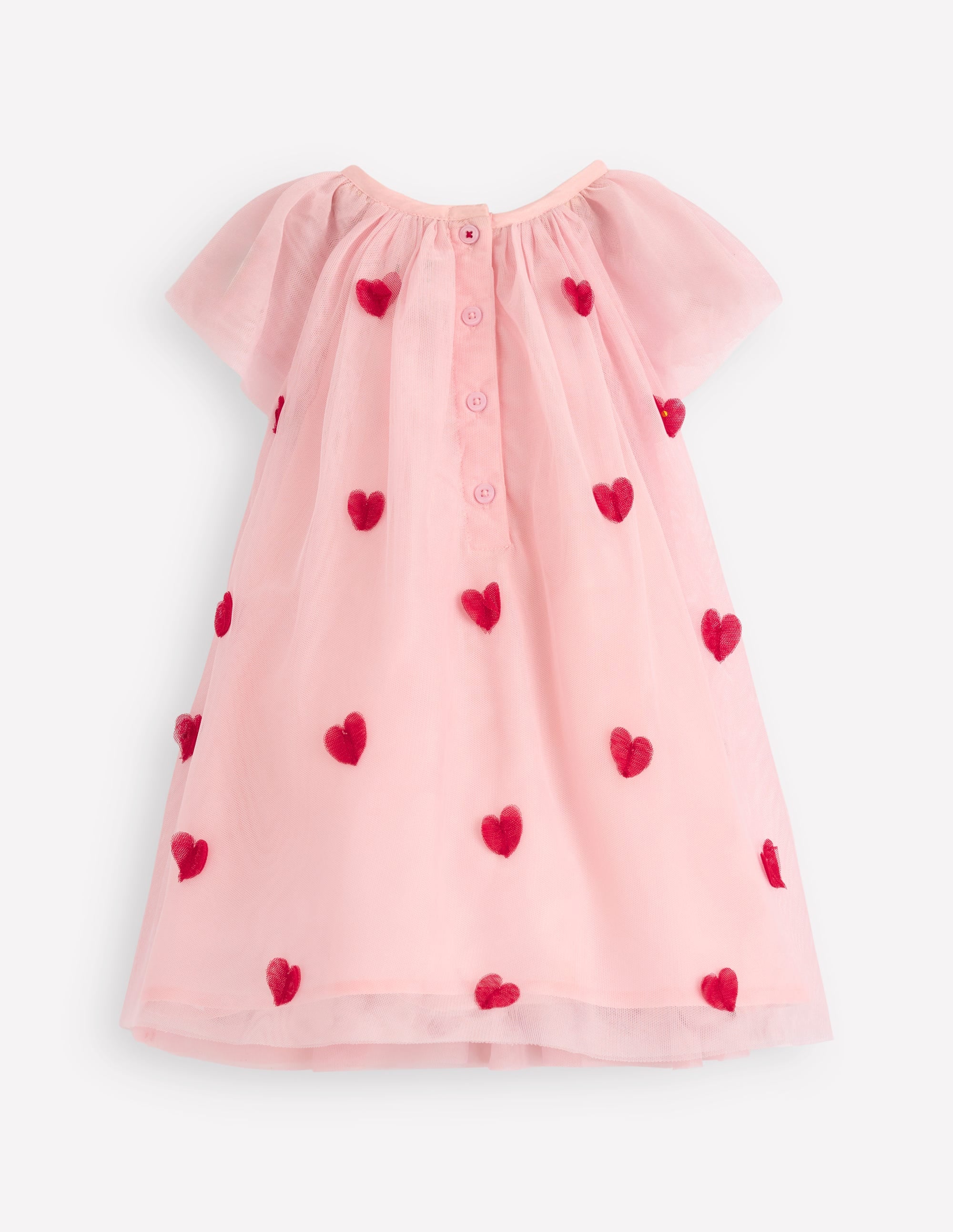 Mehrlagiges Tüllkleid-Kreiderosa Herzen - Image 2