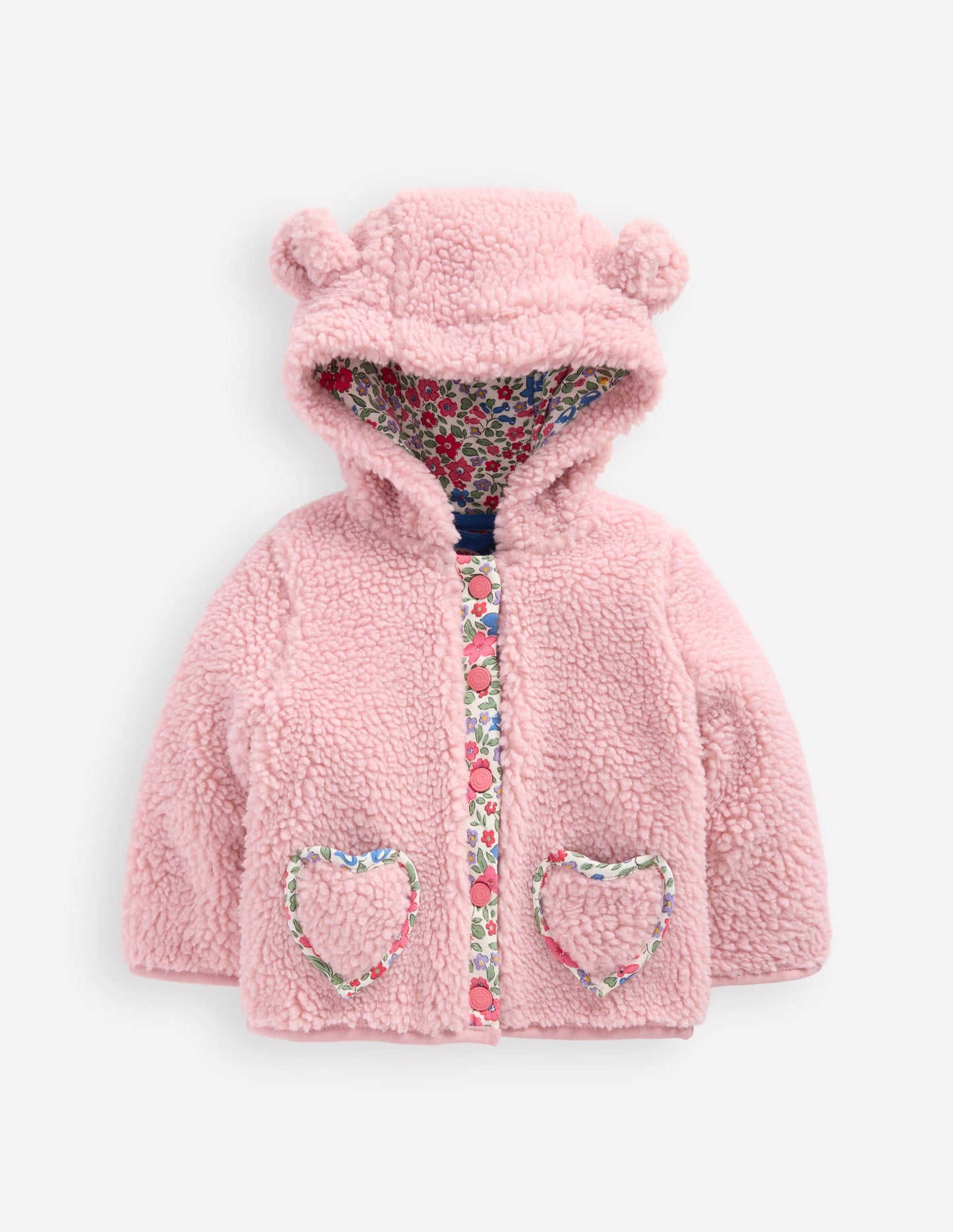 Teddyfell-Fleecejacke für Mädchen-ROSA