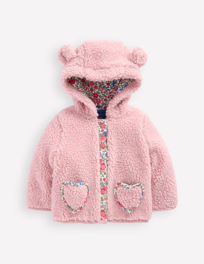 Teddyfell-Fleecejacke für Mädchen-ROSA-1